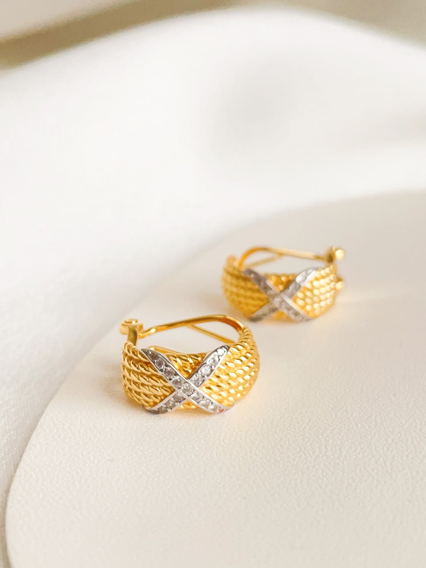 Vermeil Twist Elegance Duet Hoops