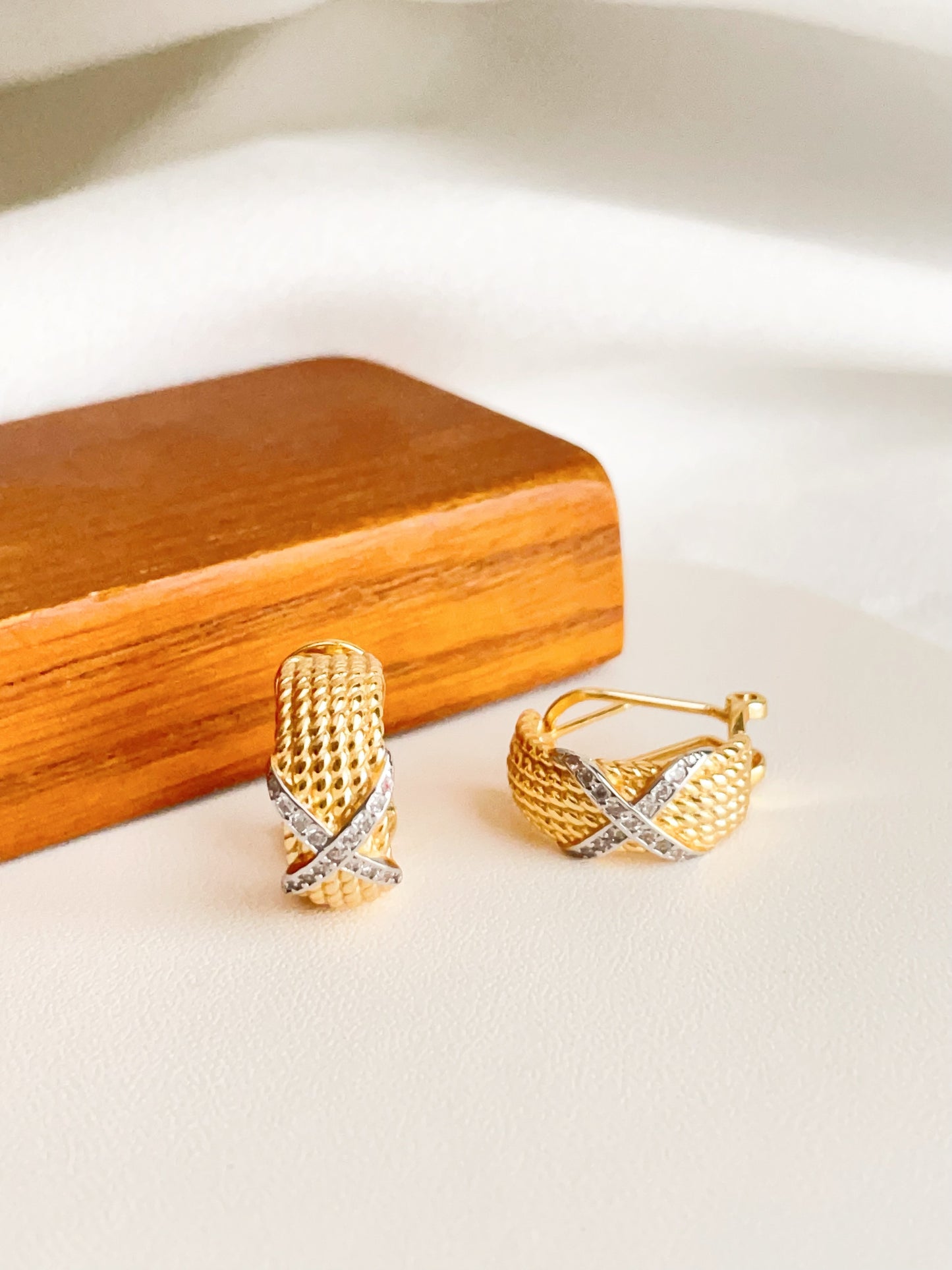 Vermeil Twist Elegance Duet Hoops