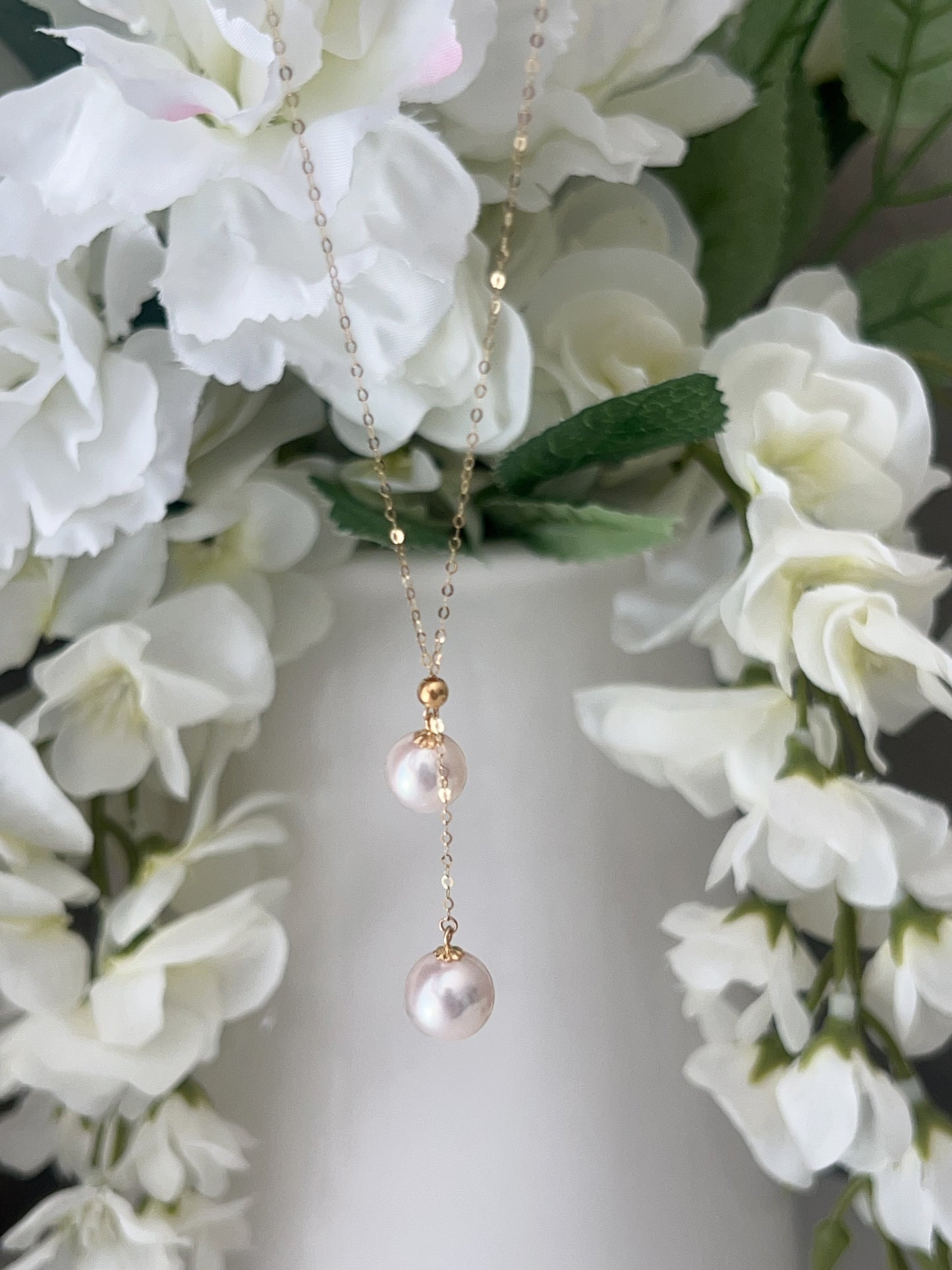 8-9mm Akoya Pearl Y Shaped Necklace