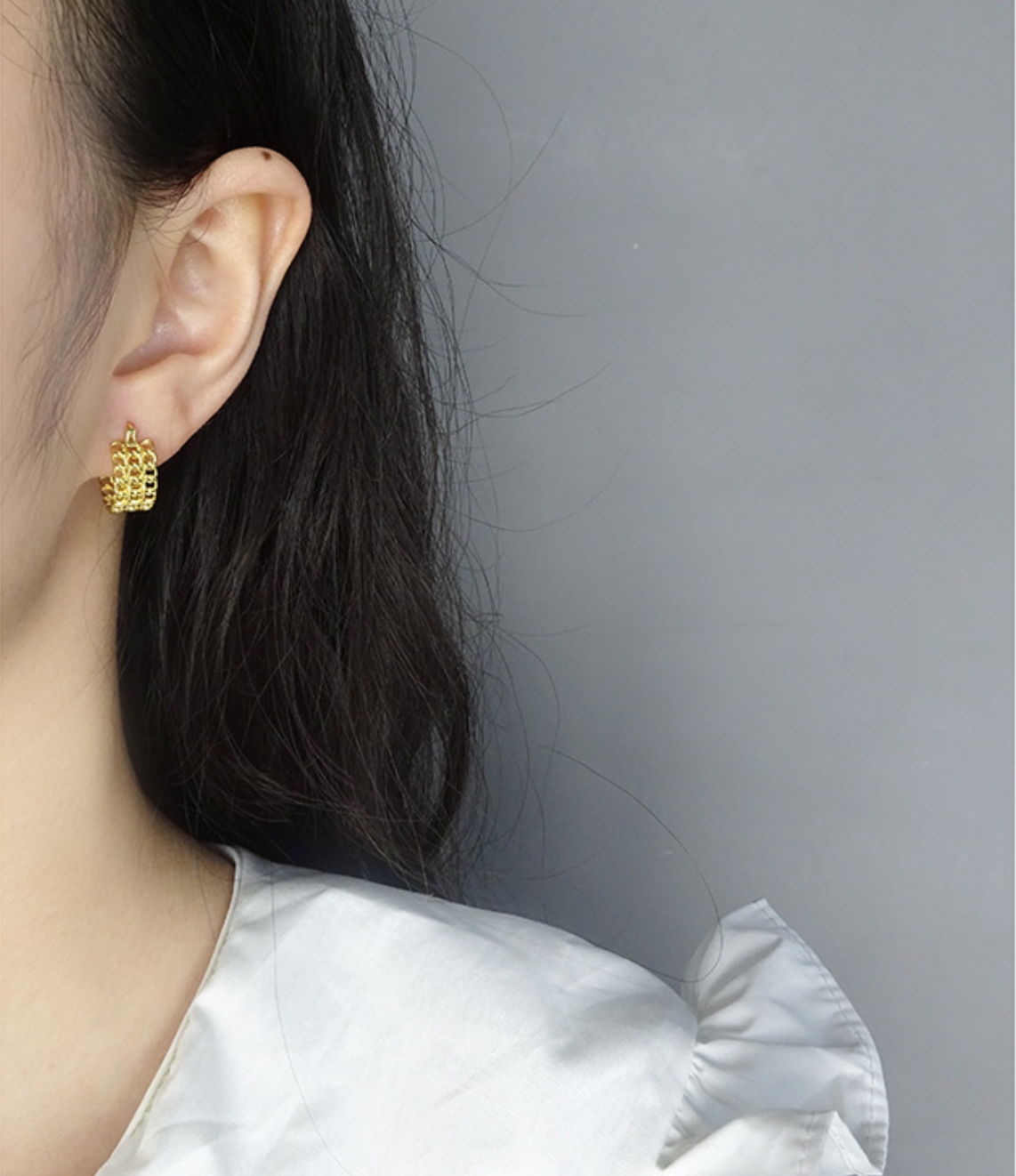 Vermeil Lattice Luxe Hoops