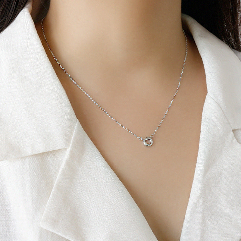 Sterling Silver Mini Ring Necklace