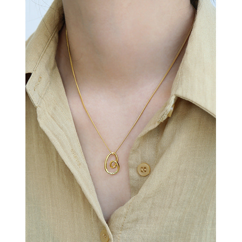 Sterling Silver Rotary Open Heart Necklace
