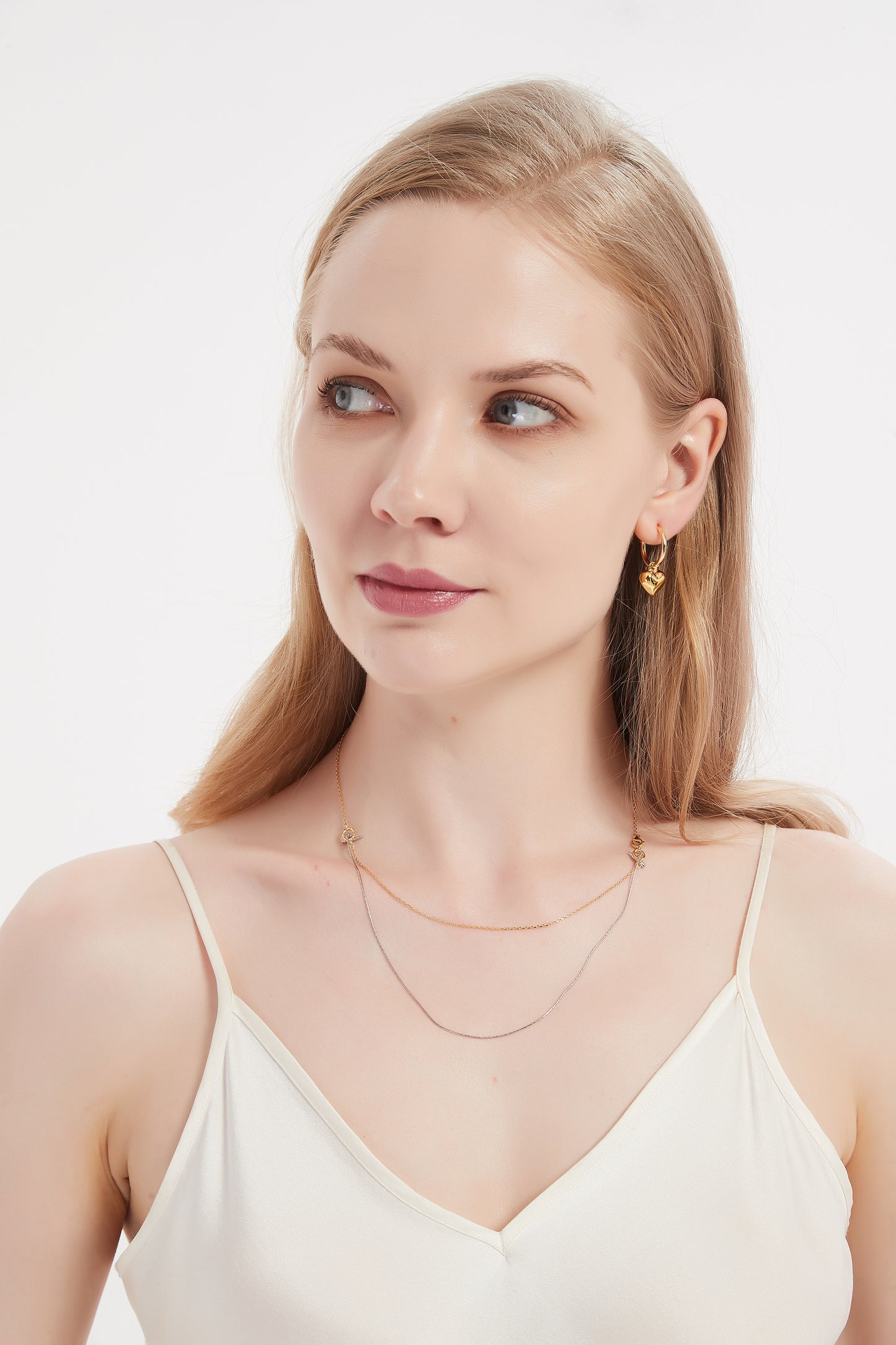 Sterling Silver Double Layered Necklaces