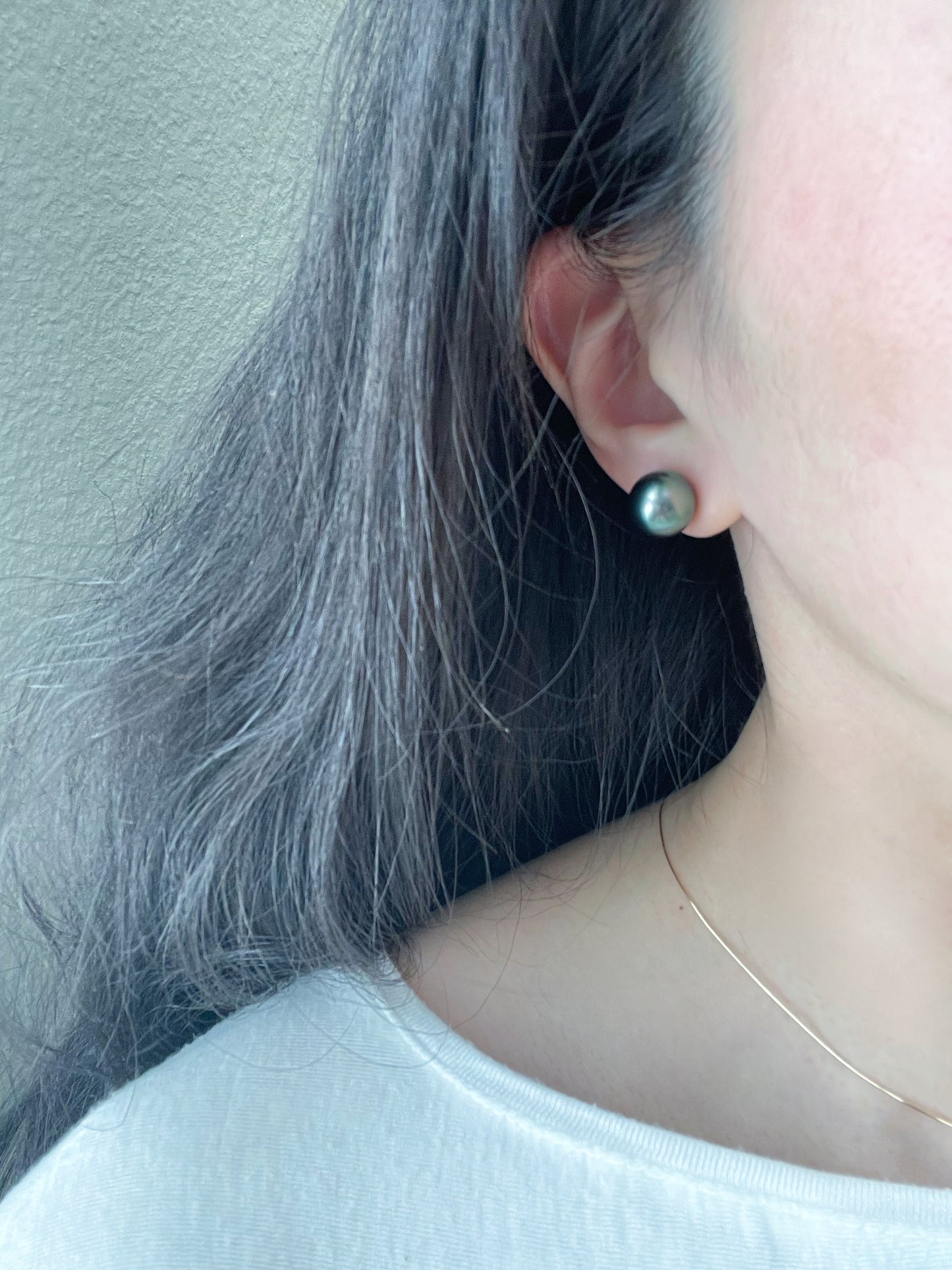 10-11mm Tahitian Pearl Studs Earrings