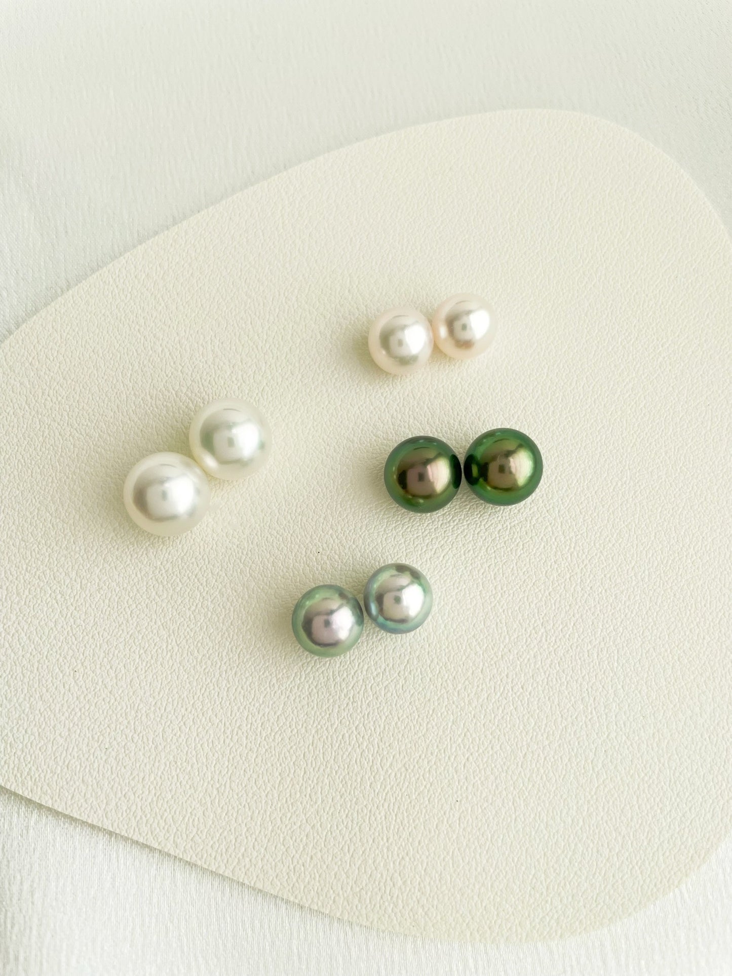 10-11mm Australian White Pearl Studs Earrings