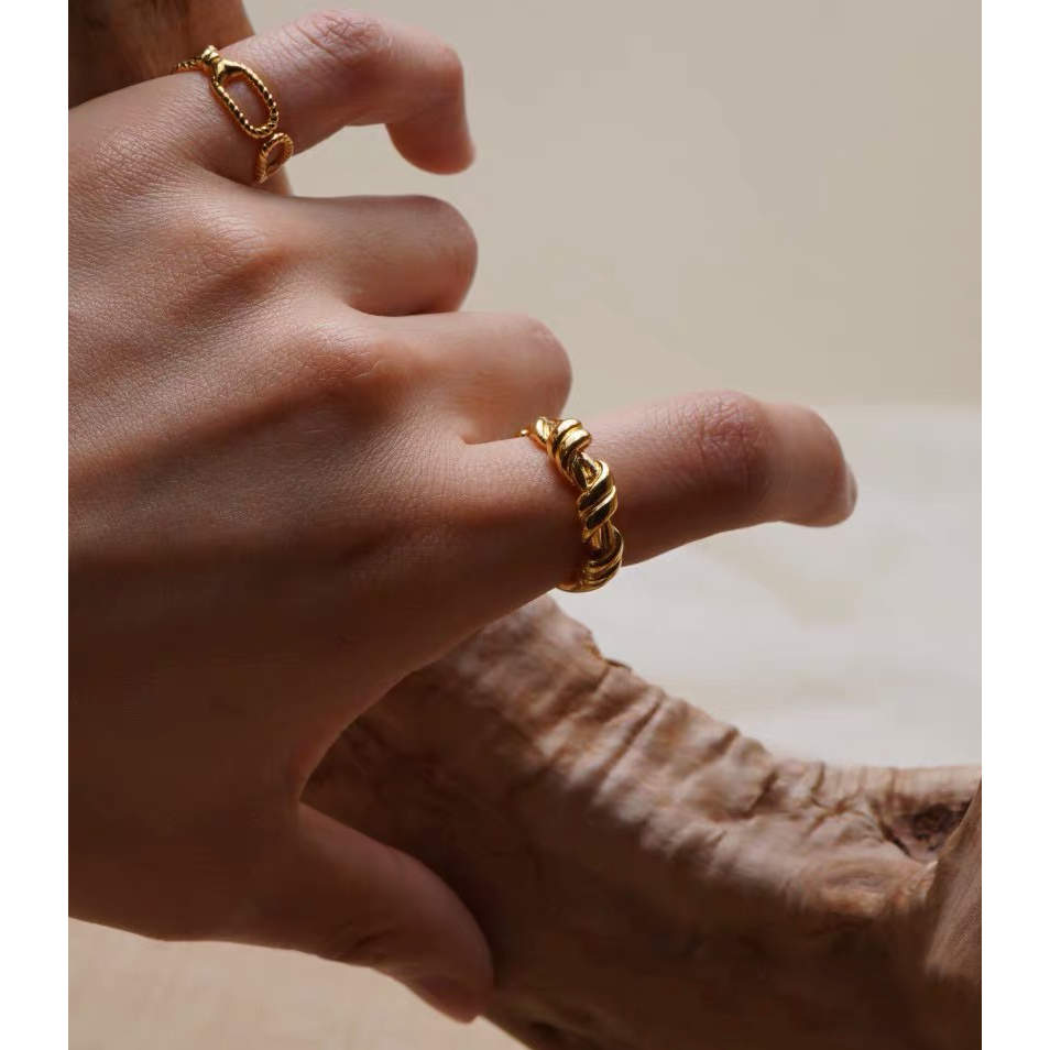 Sterling Silver Twin Twist Ring