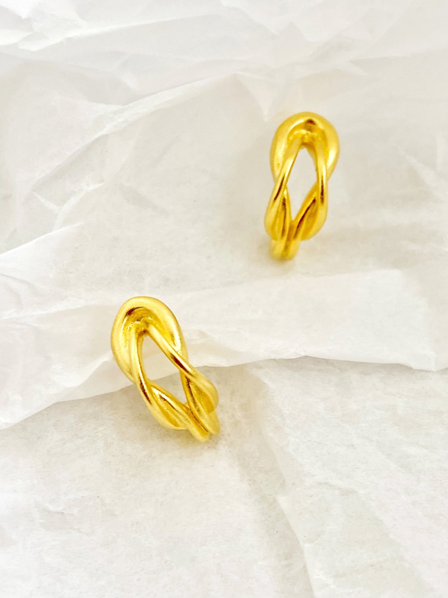 Sterling Silver Hemp Flowers Hoop Earrings