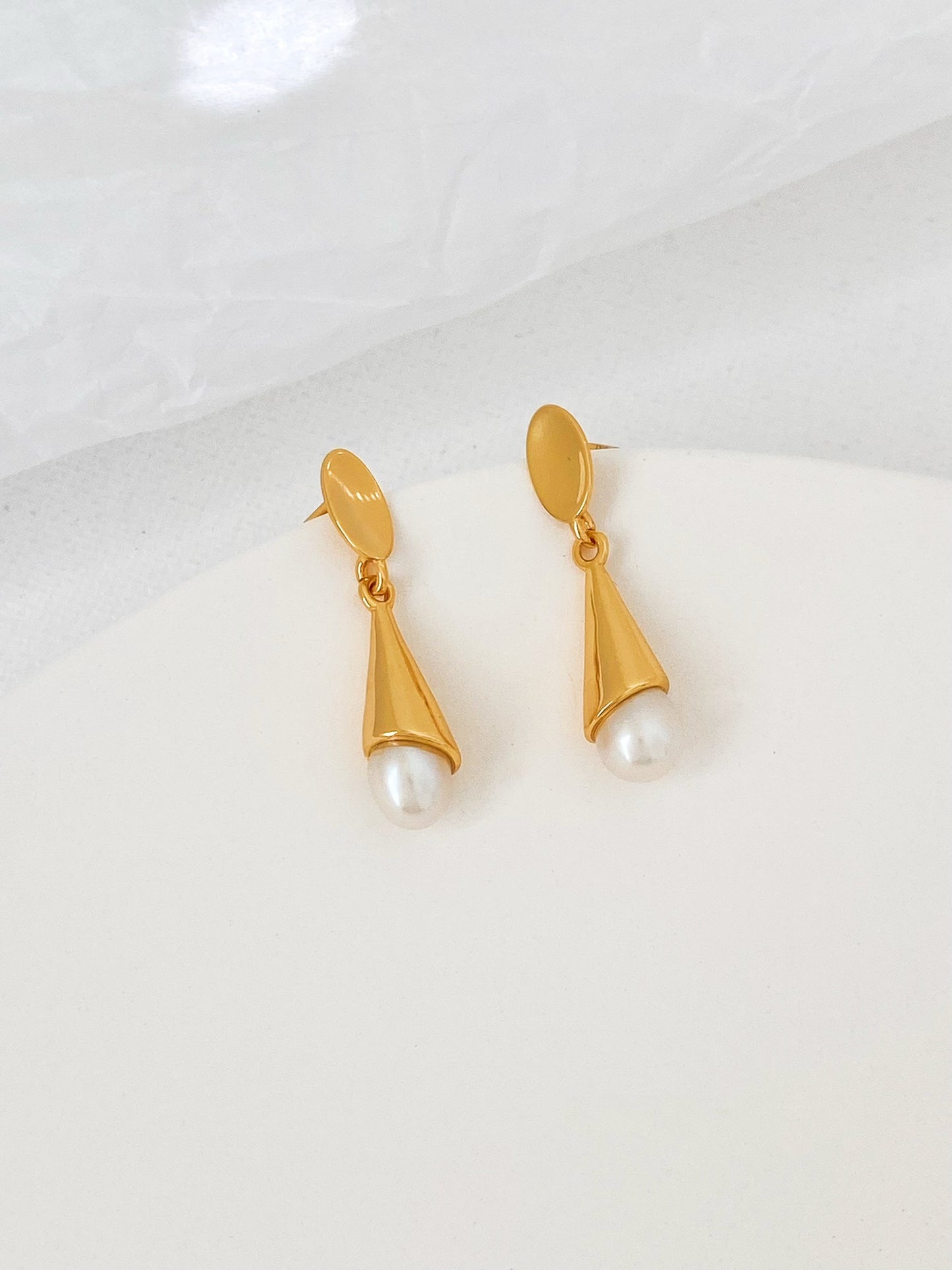 Sterling Silver Freshwater Pearl Drop Earrings