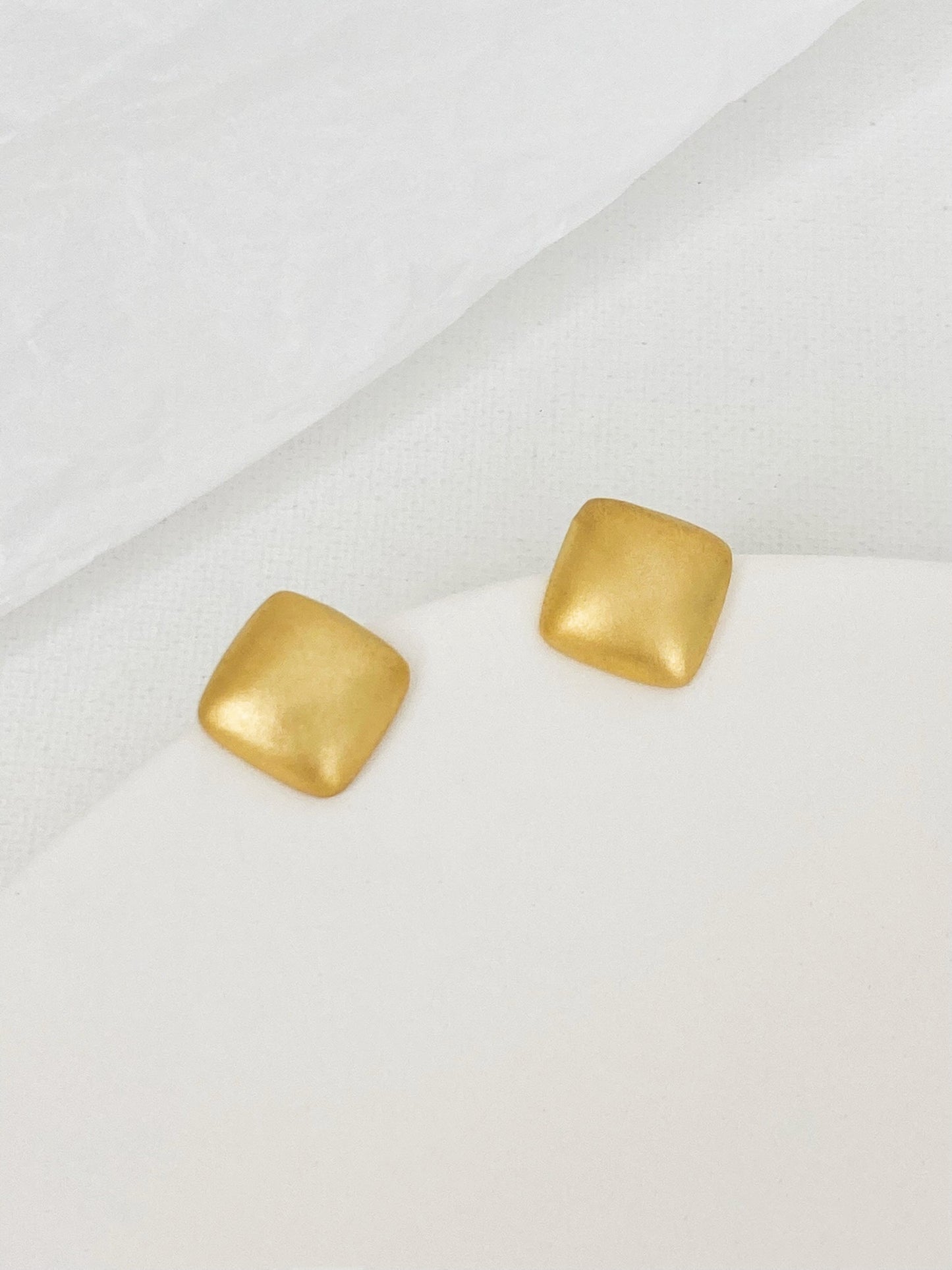 Sterling Silver Square Studs Earrings