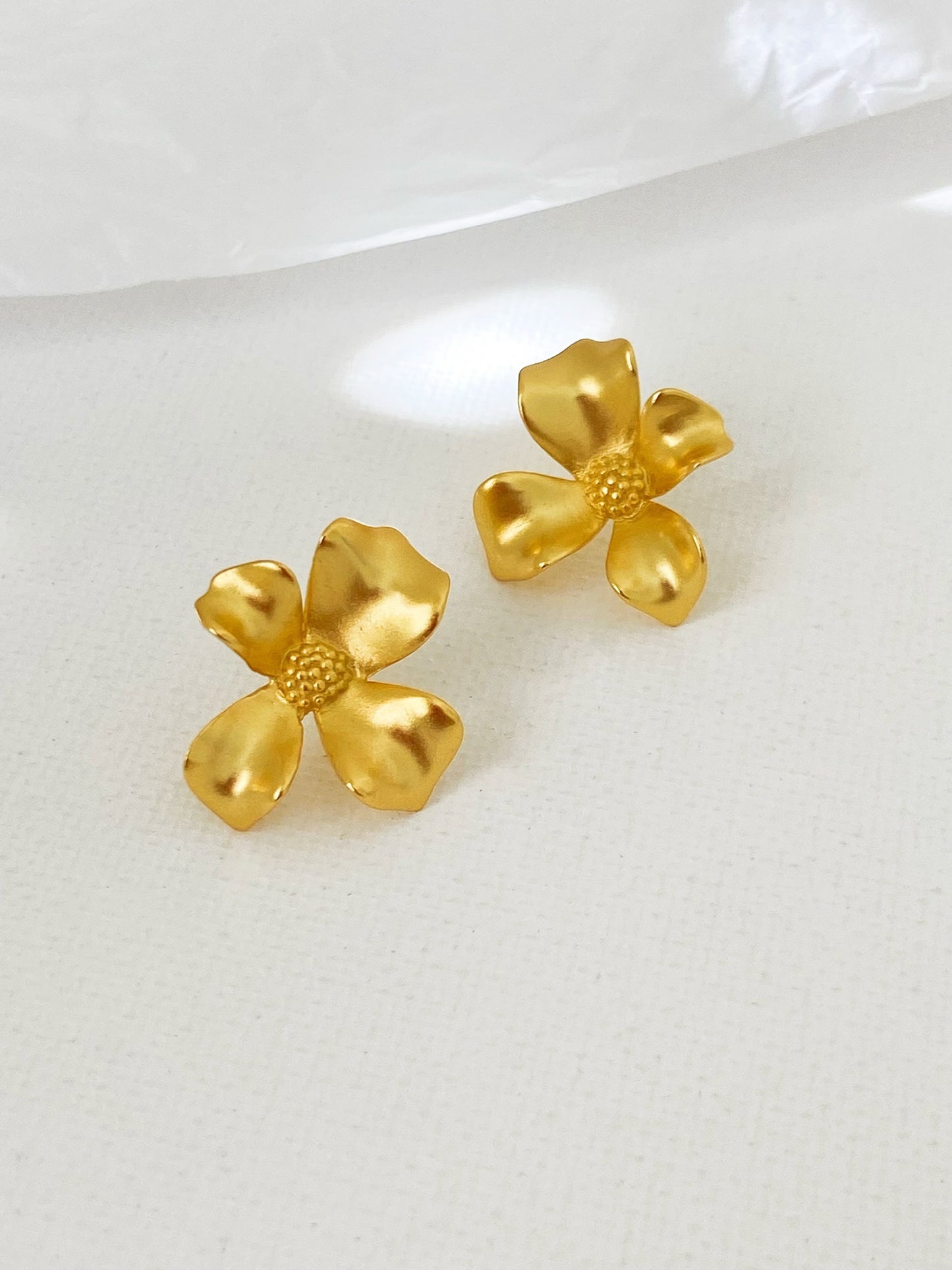 Sterling Silver Orchid Studs Earrings