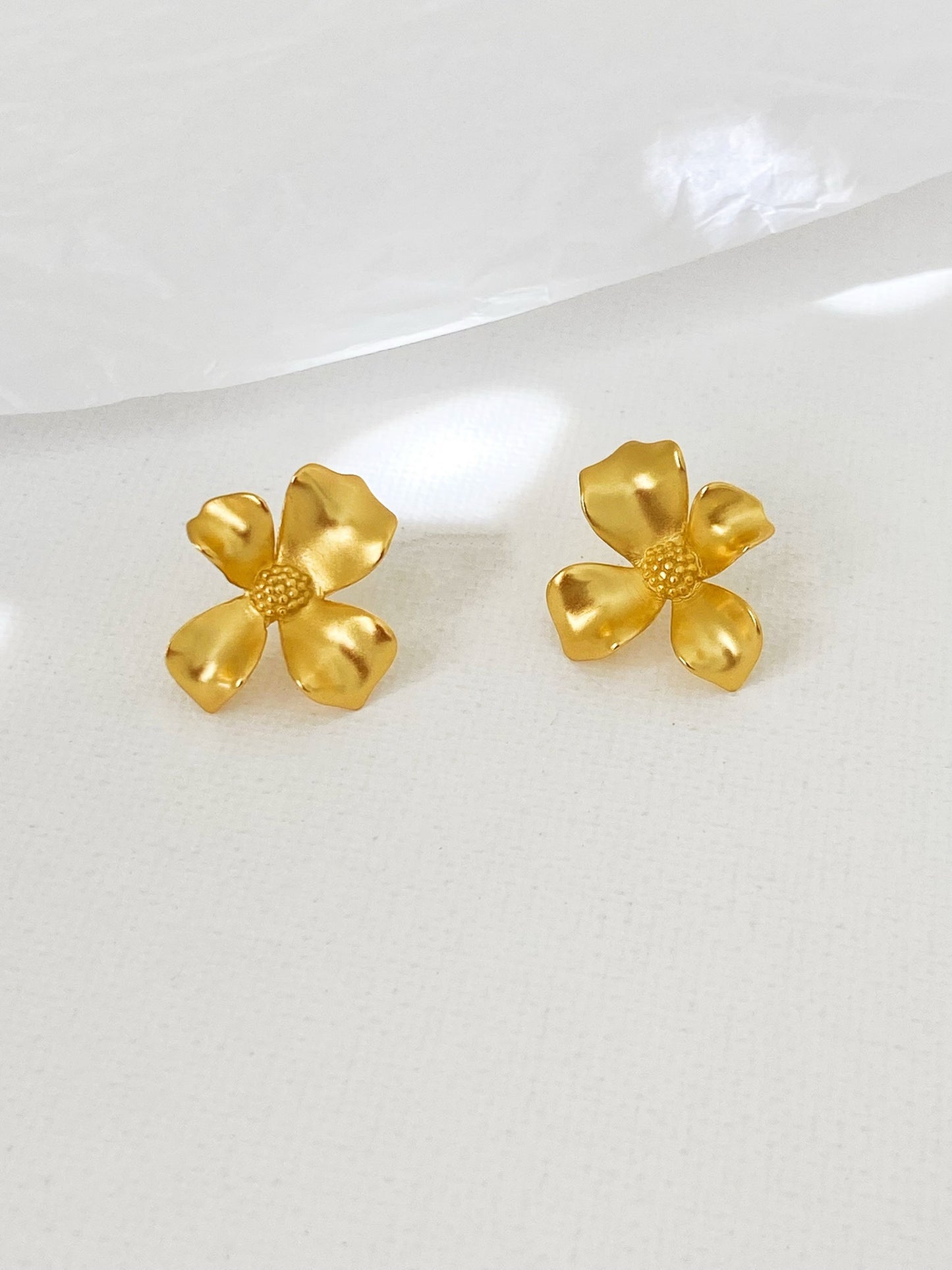 Sterling Silver Orchid Studs Earrings