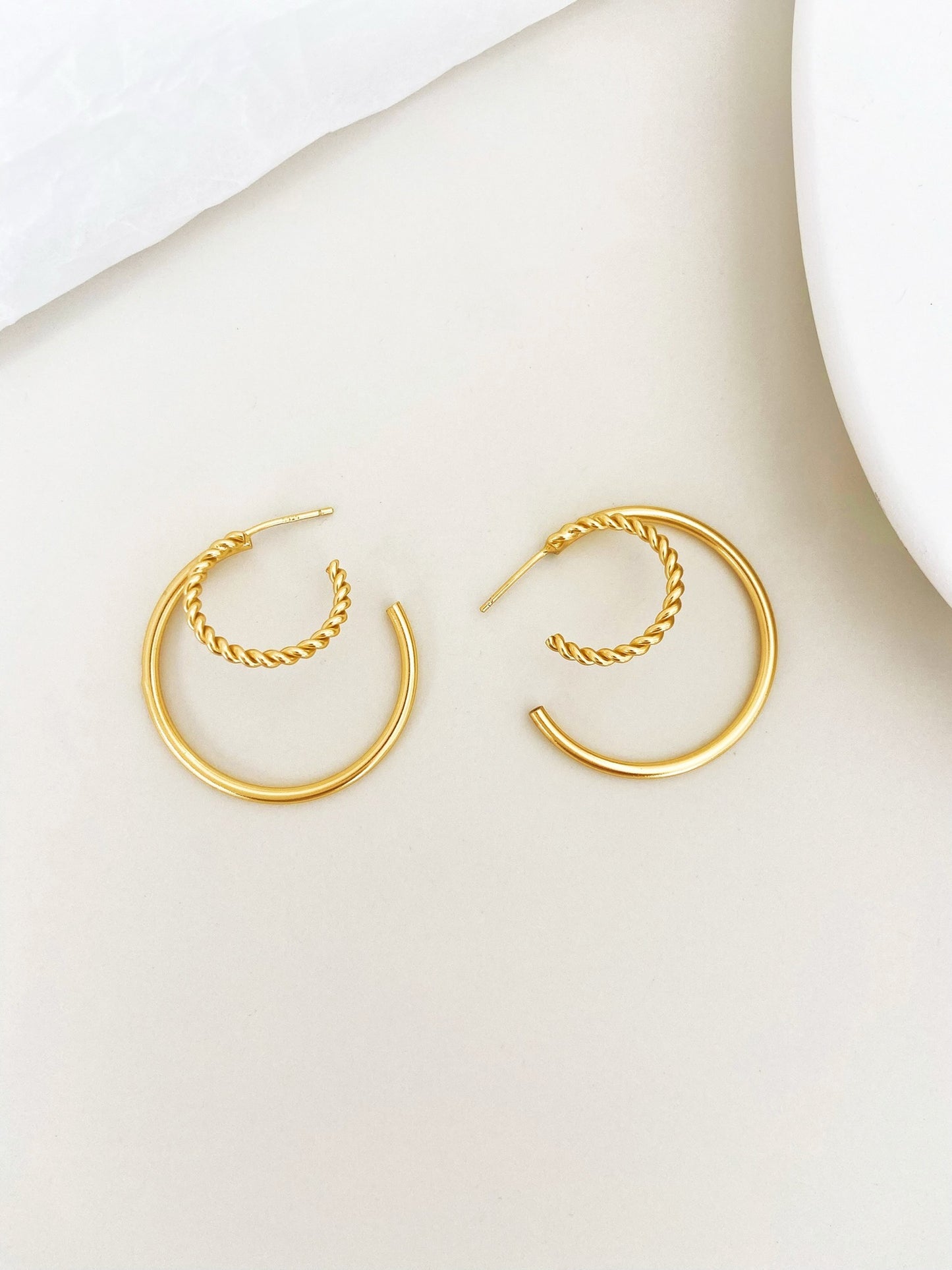 Sterling Silver Circle Hoop Earrings