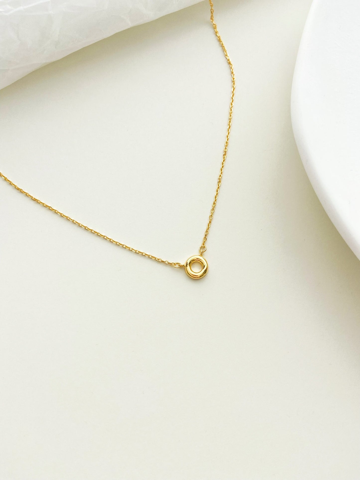 Sterling Silver Mini Ring Necklace