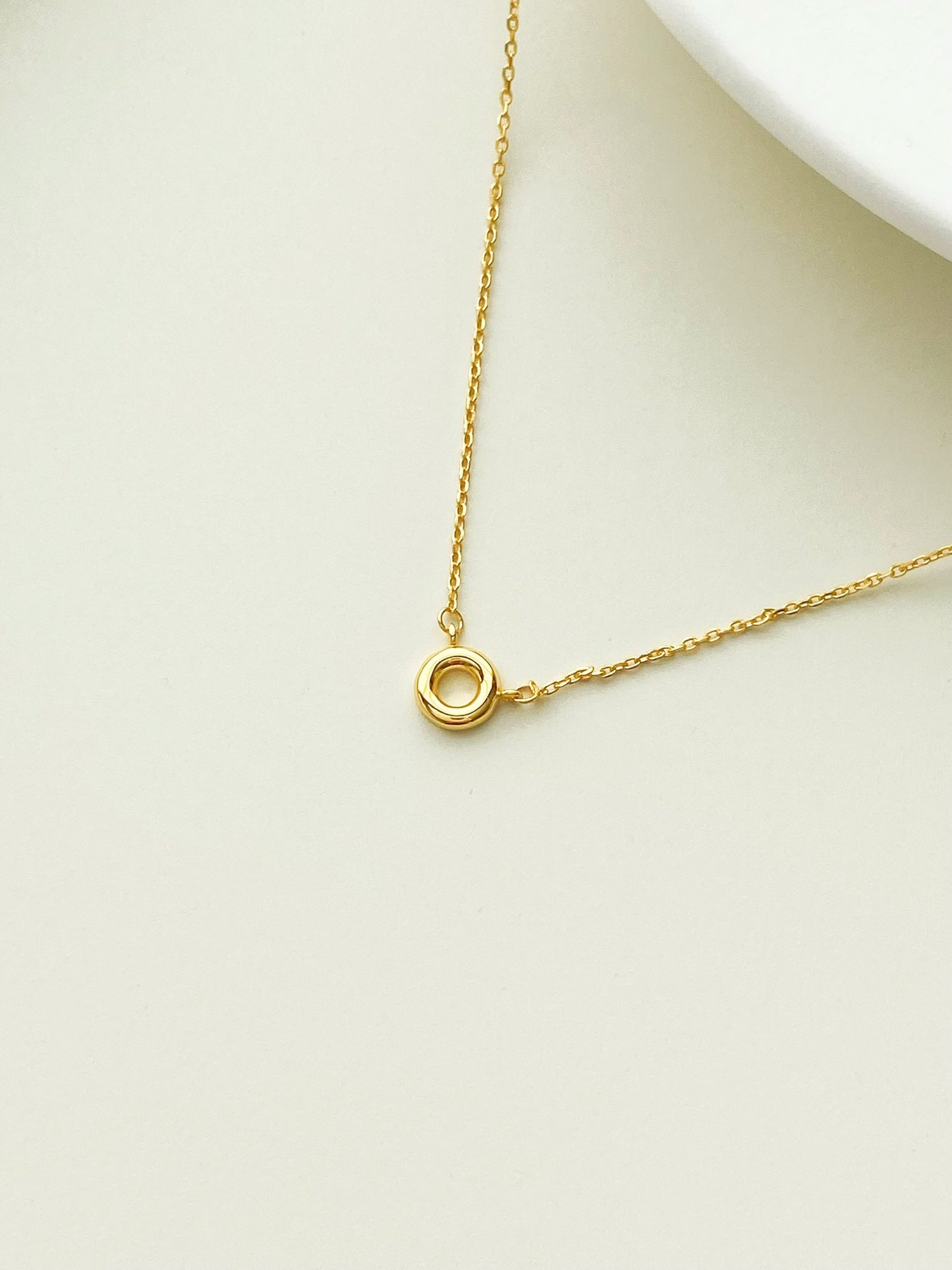 Sterling Silver Mini Ring Necklace