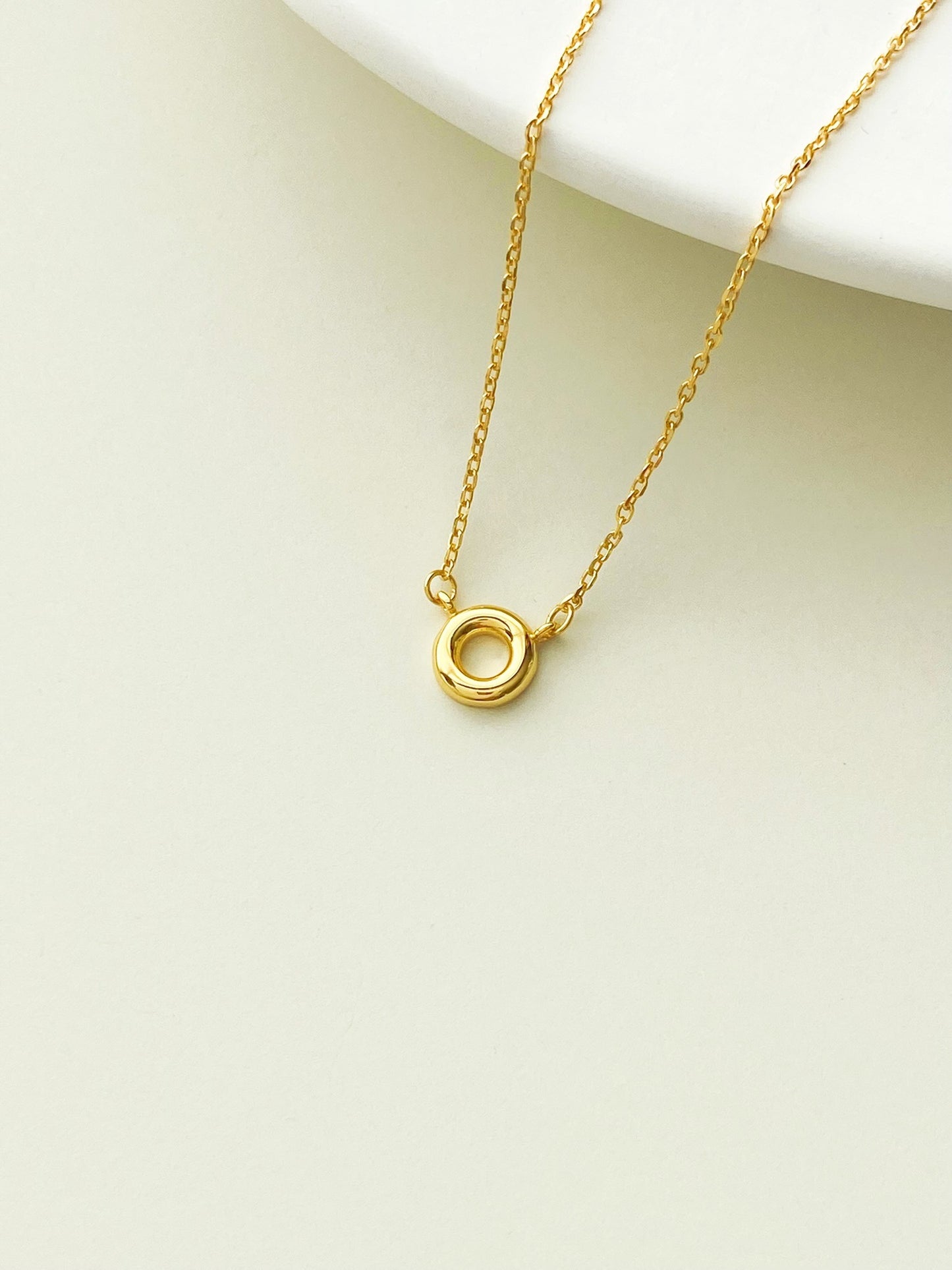 Sterling Silver Mini Ring Necklace