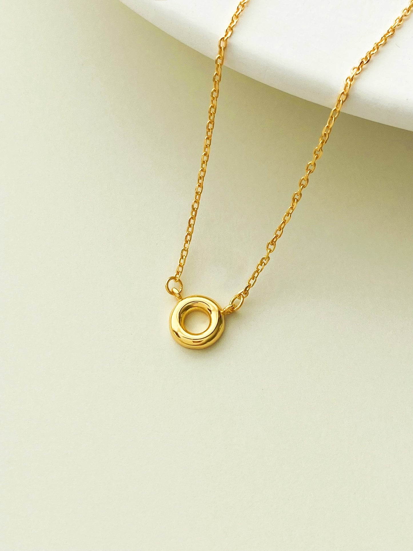 Sterling Silver Mini Ring Necklace