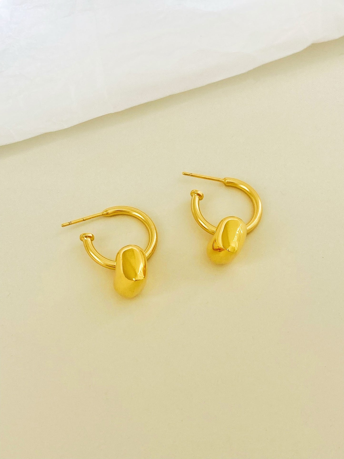 Sterling Silver Heart Tag Drop Earrings