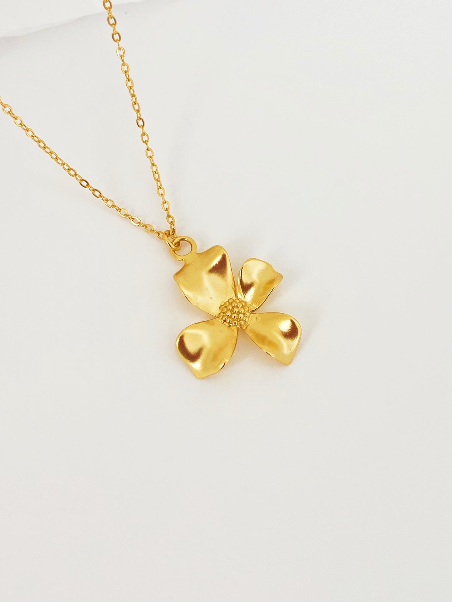 Sterling Silver Orchid Necklace