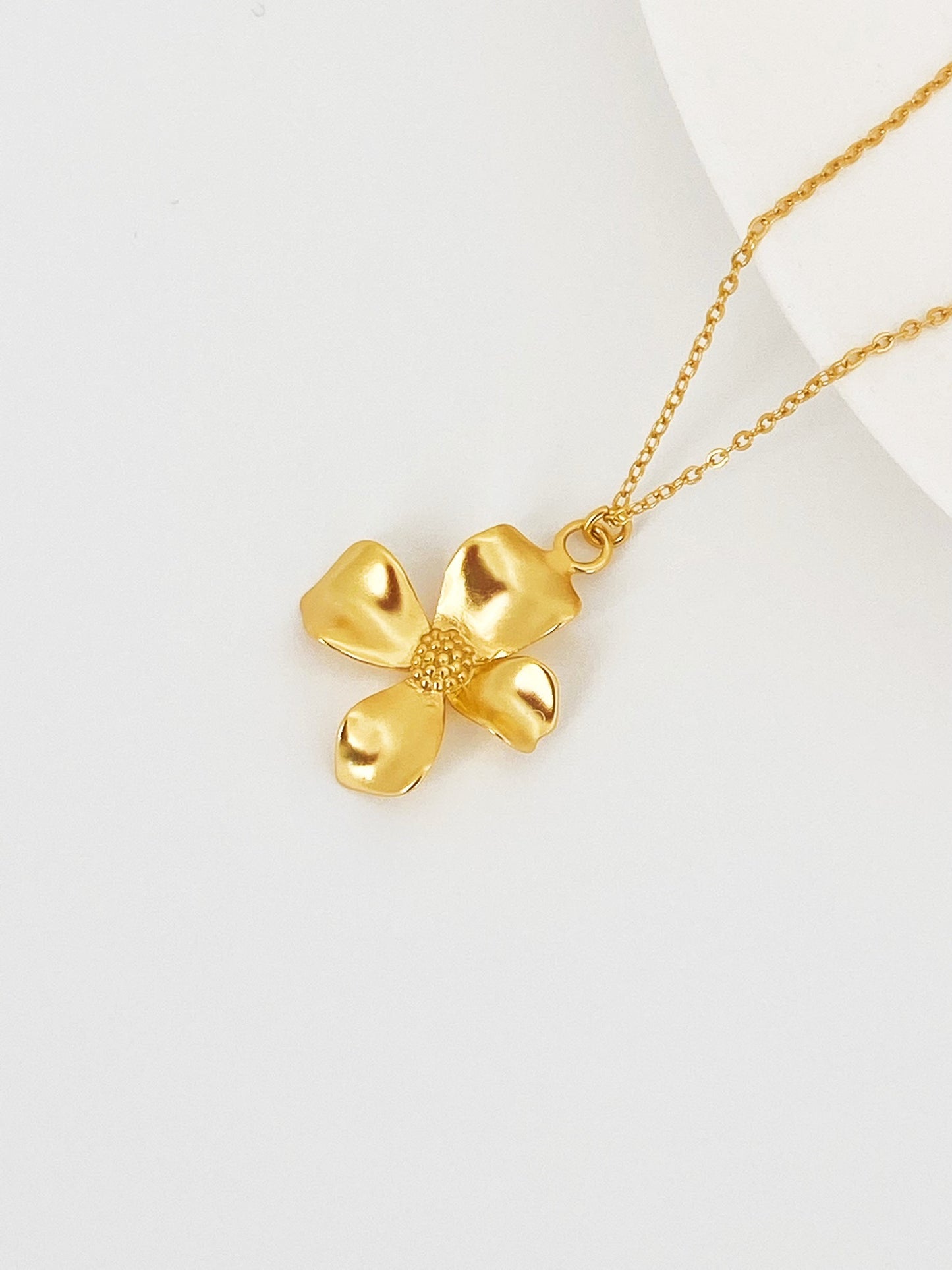 Sterling Silver Orchid Necklace