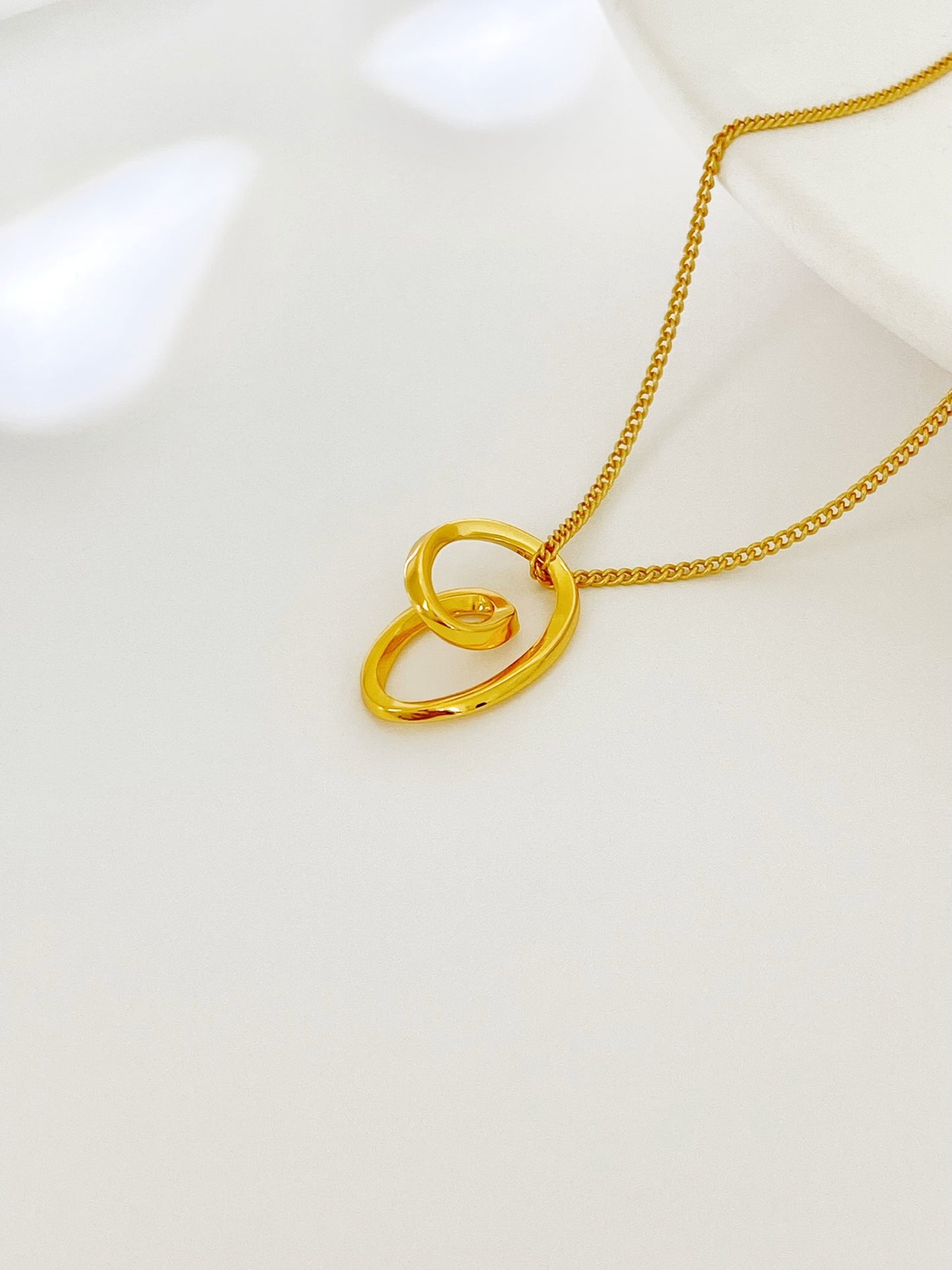 Sterling Silver Rotary Open Heart Necklace
