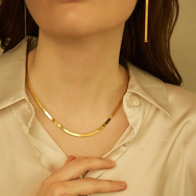 Flat Snake Chocker Necklace