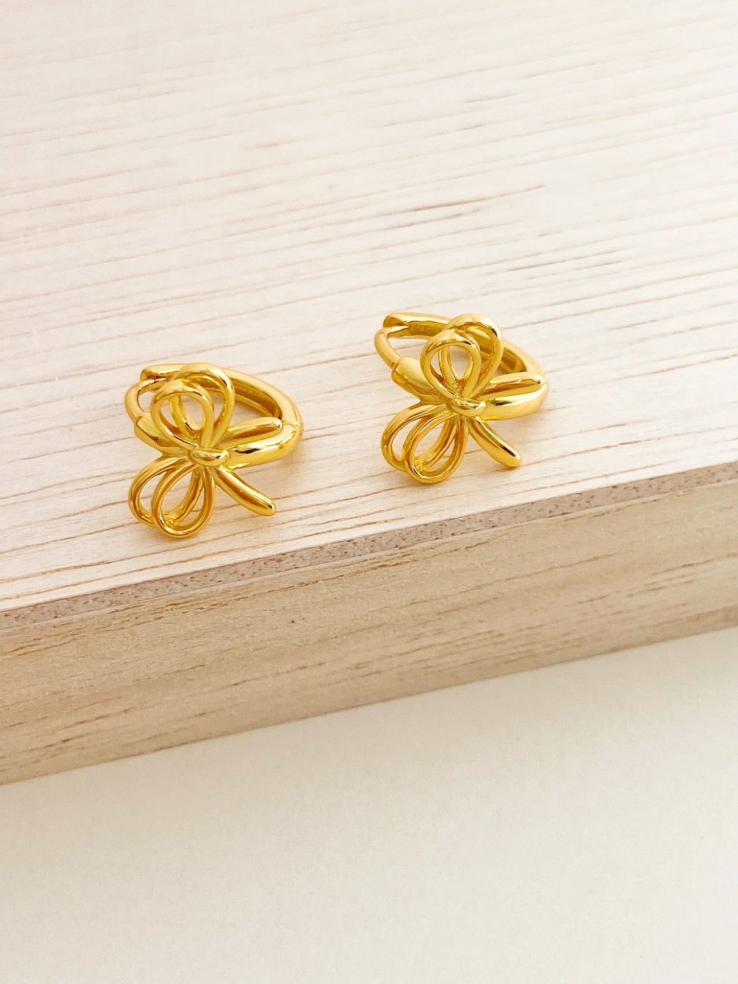 Bowknot Hoops Earrings