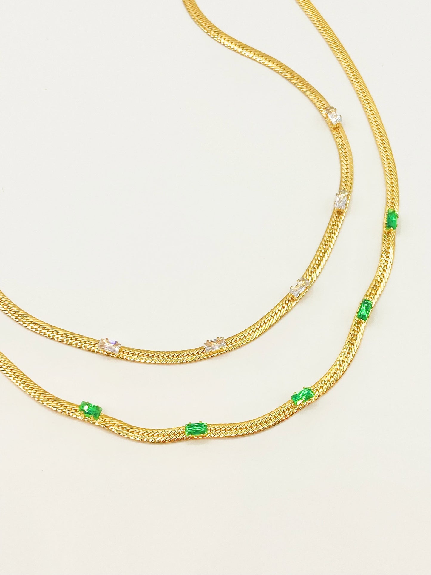 Flat Colored Snake Chocker Necklace