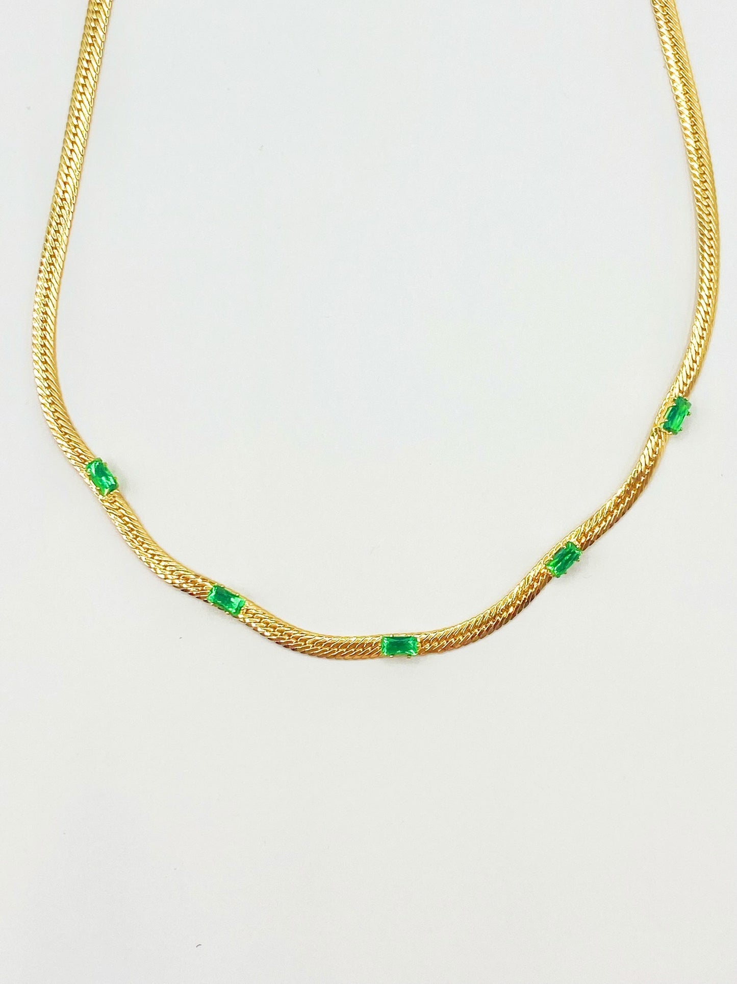 Flat Colored Snake Chocker Necklace