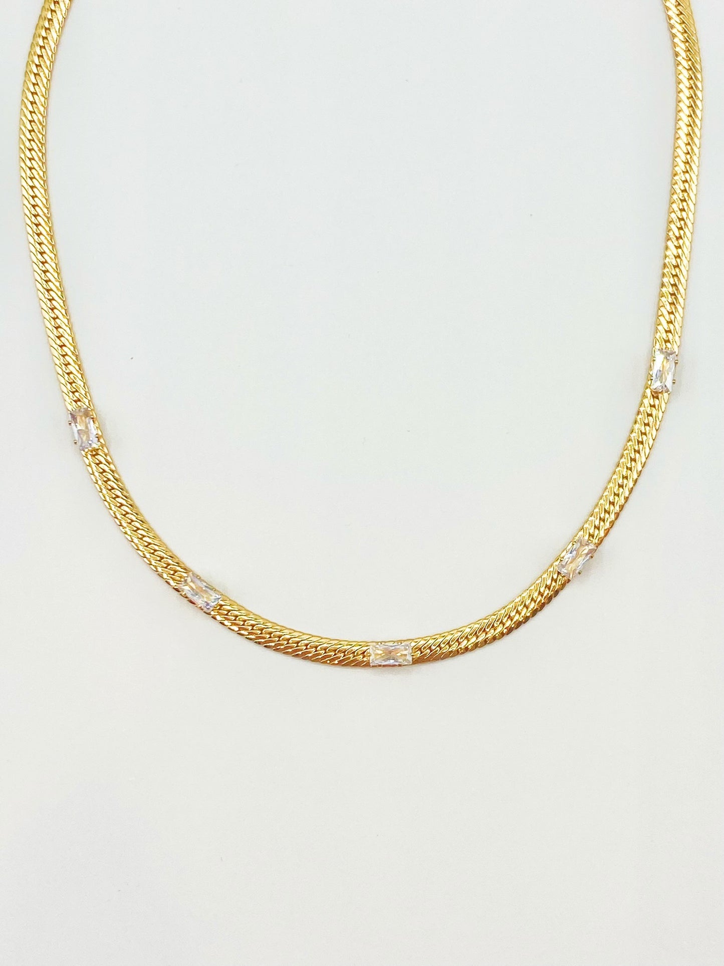 Flat Colored Snake Chocker Necklace