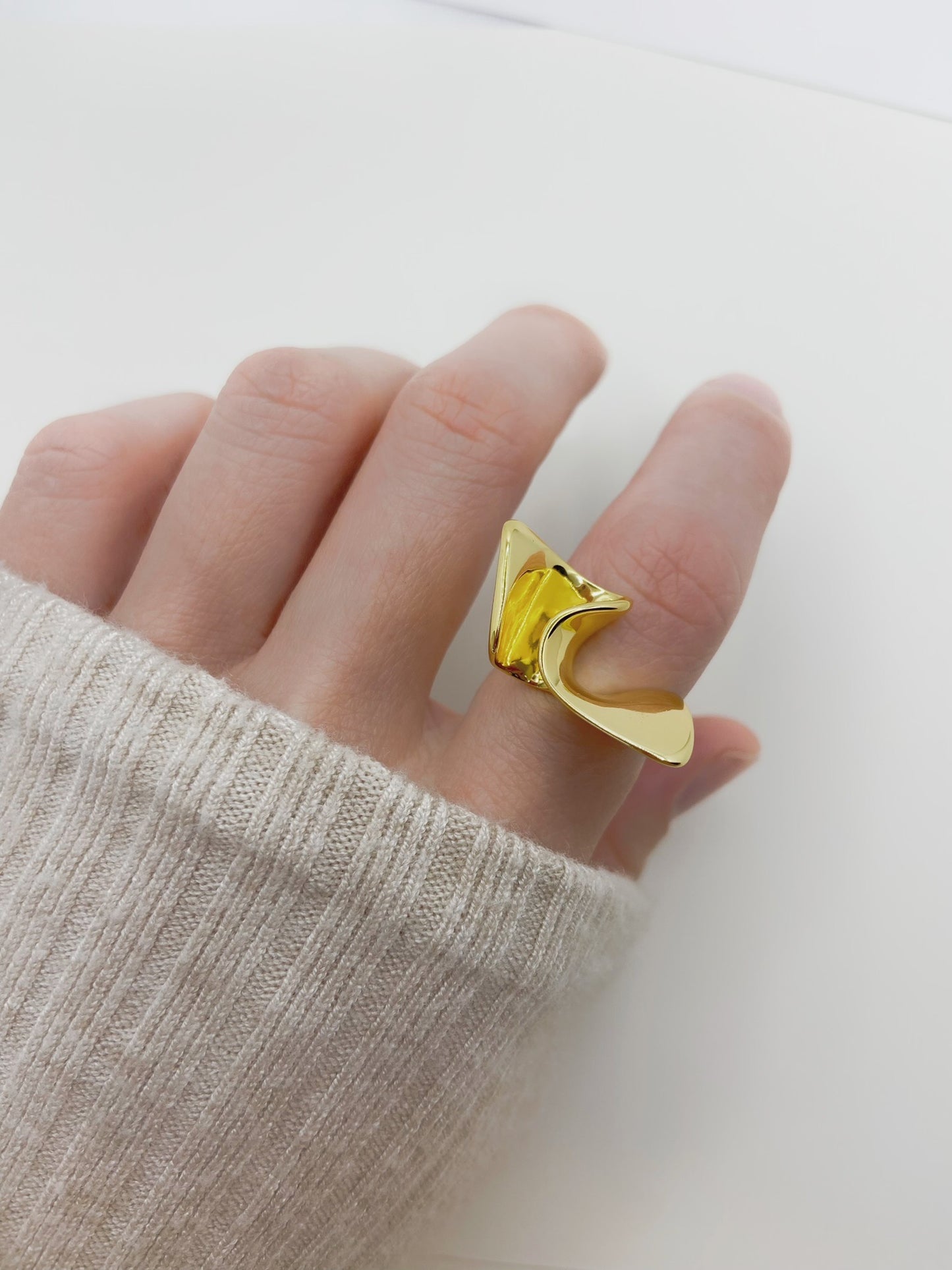 Sterling Silver Wave Shaped Ring