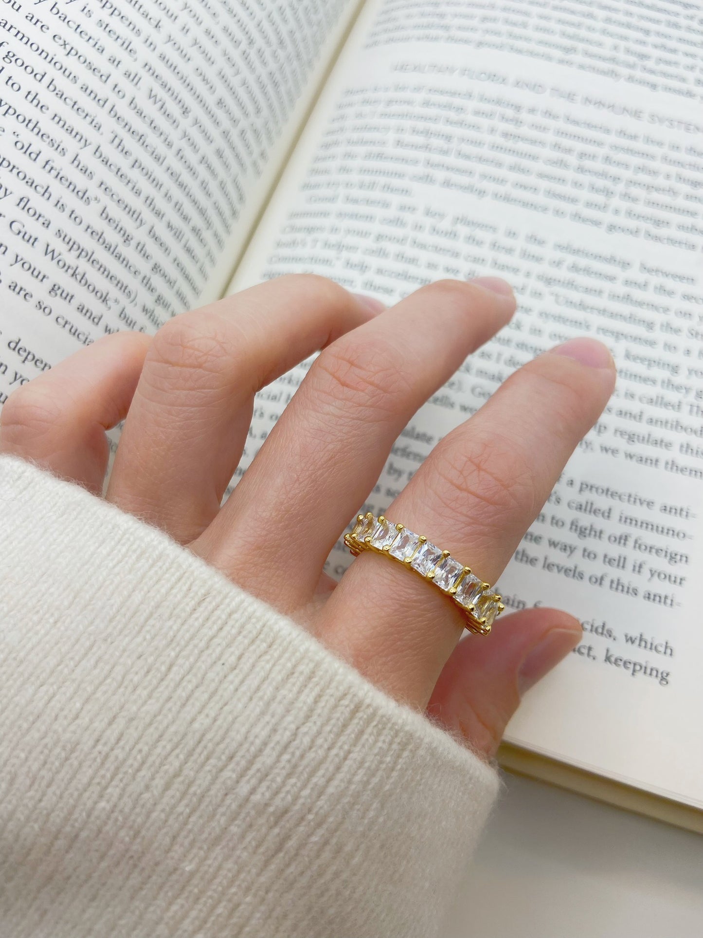 Sterling Silver Zirconia Open Ring