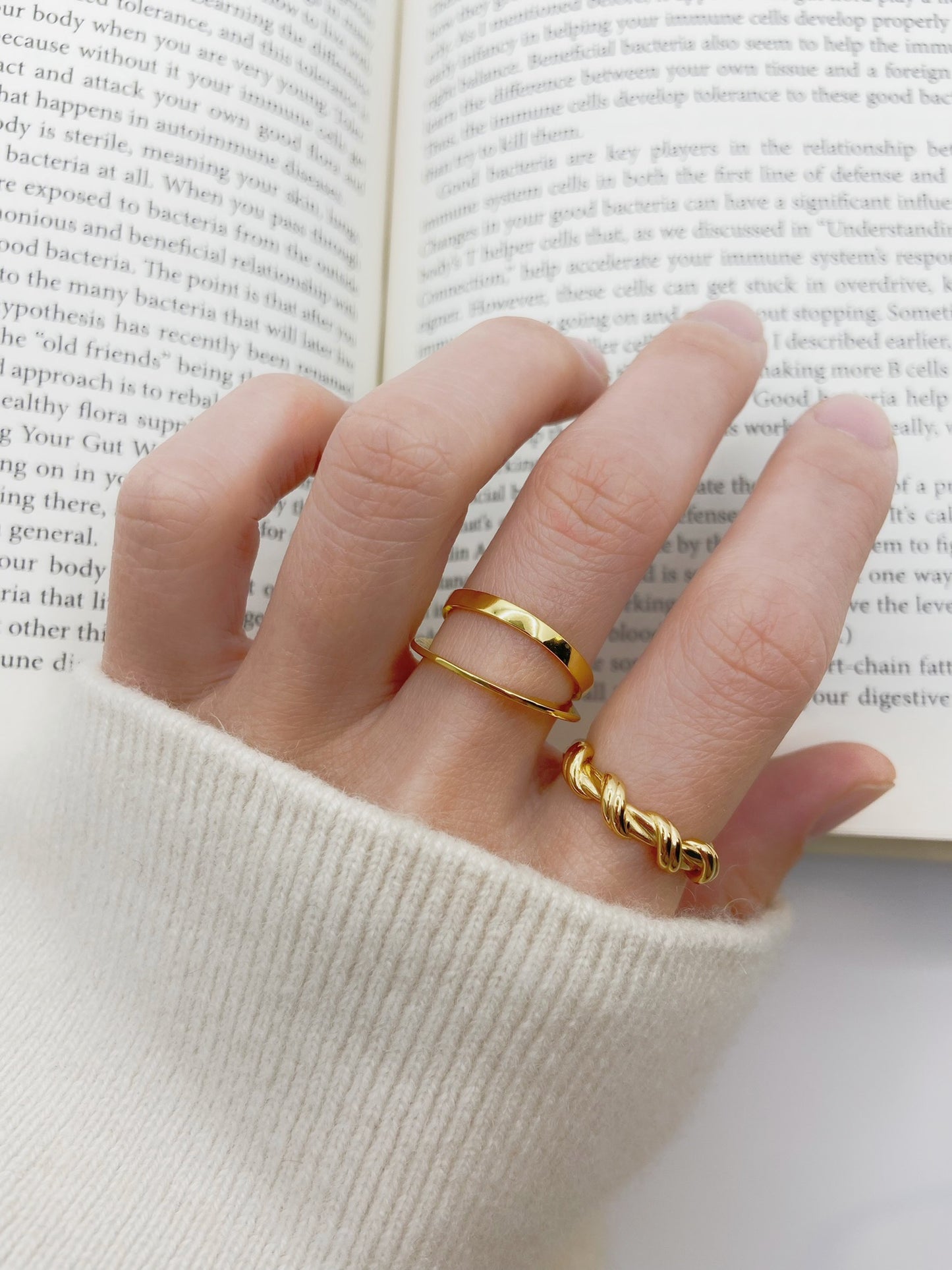 Sterling Silver Double Ring