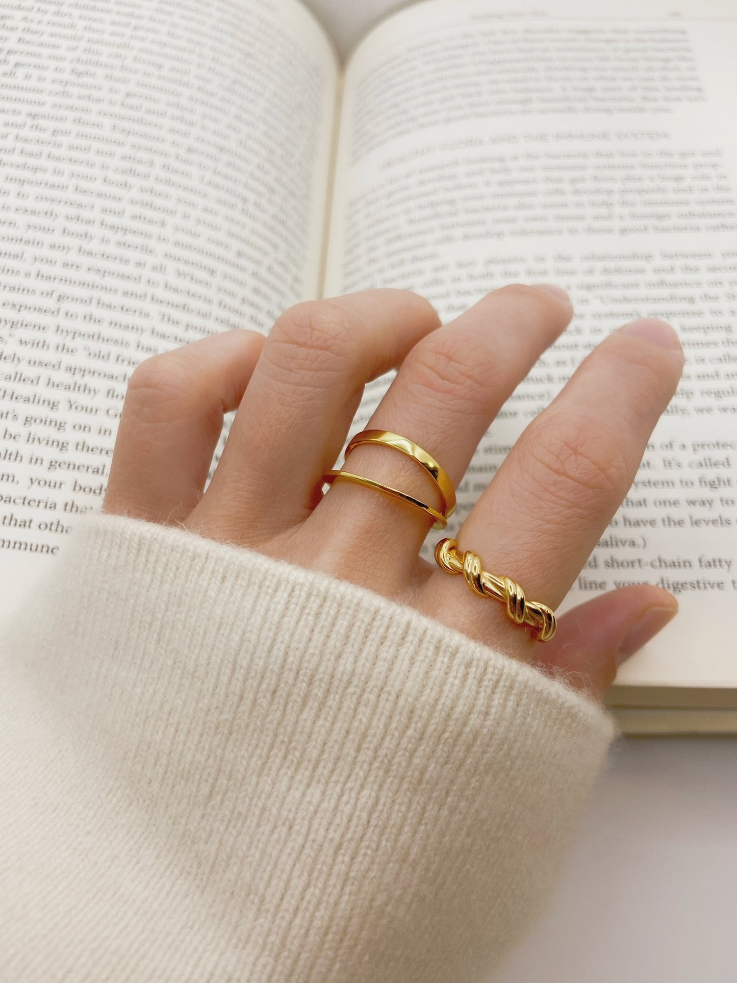 Sterling Silver Double Ring