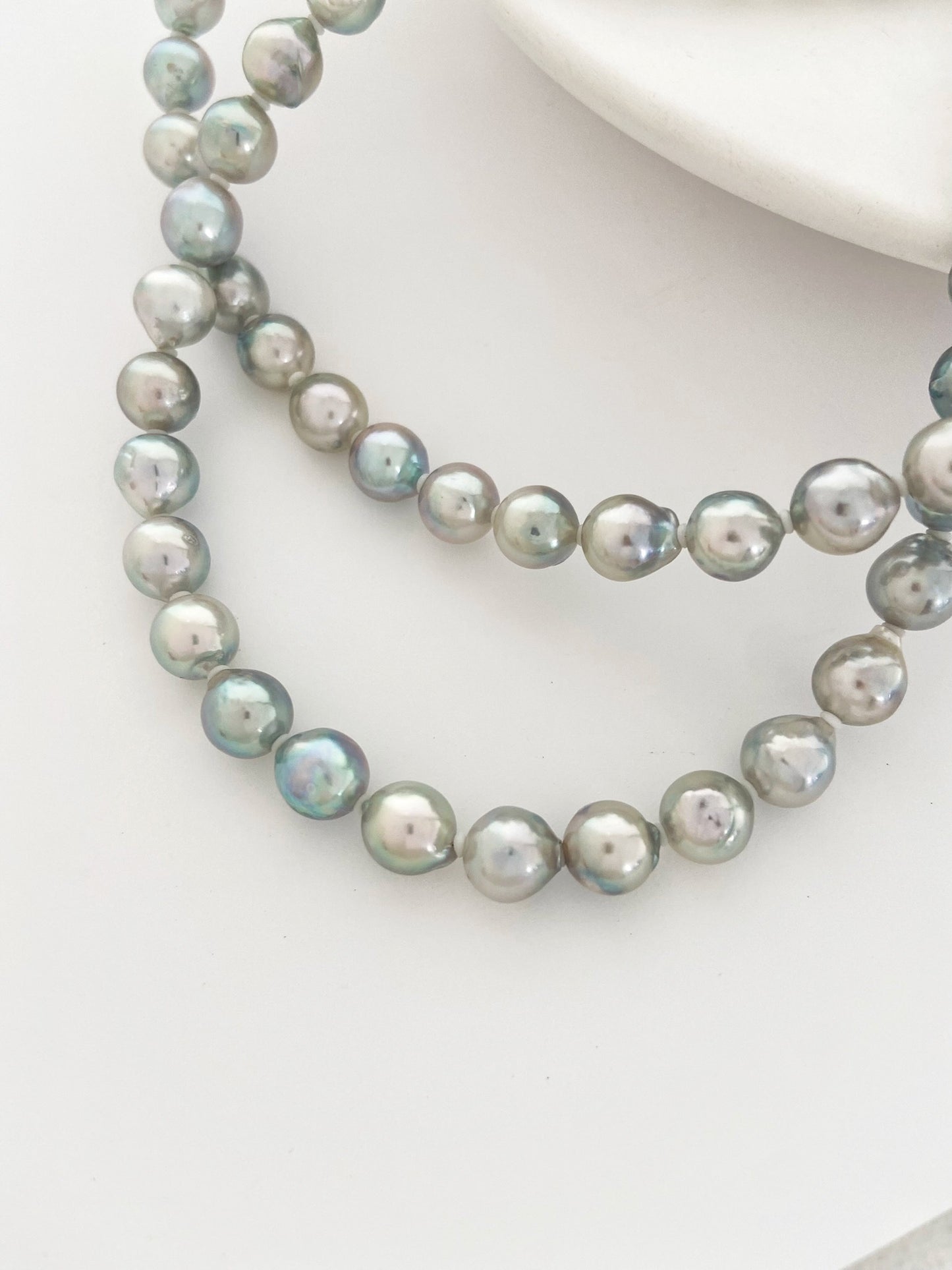 Japanese Gray Akoya Pearl Necklace