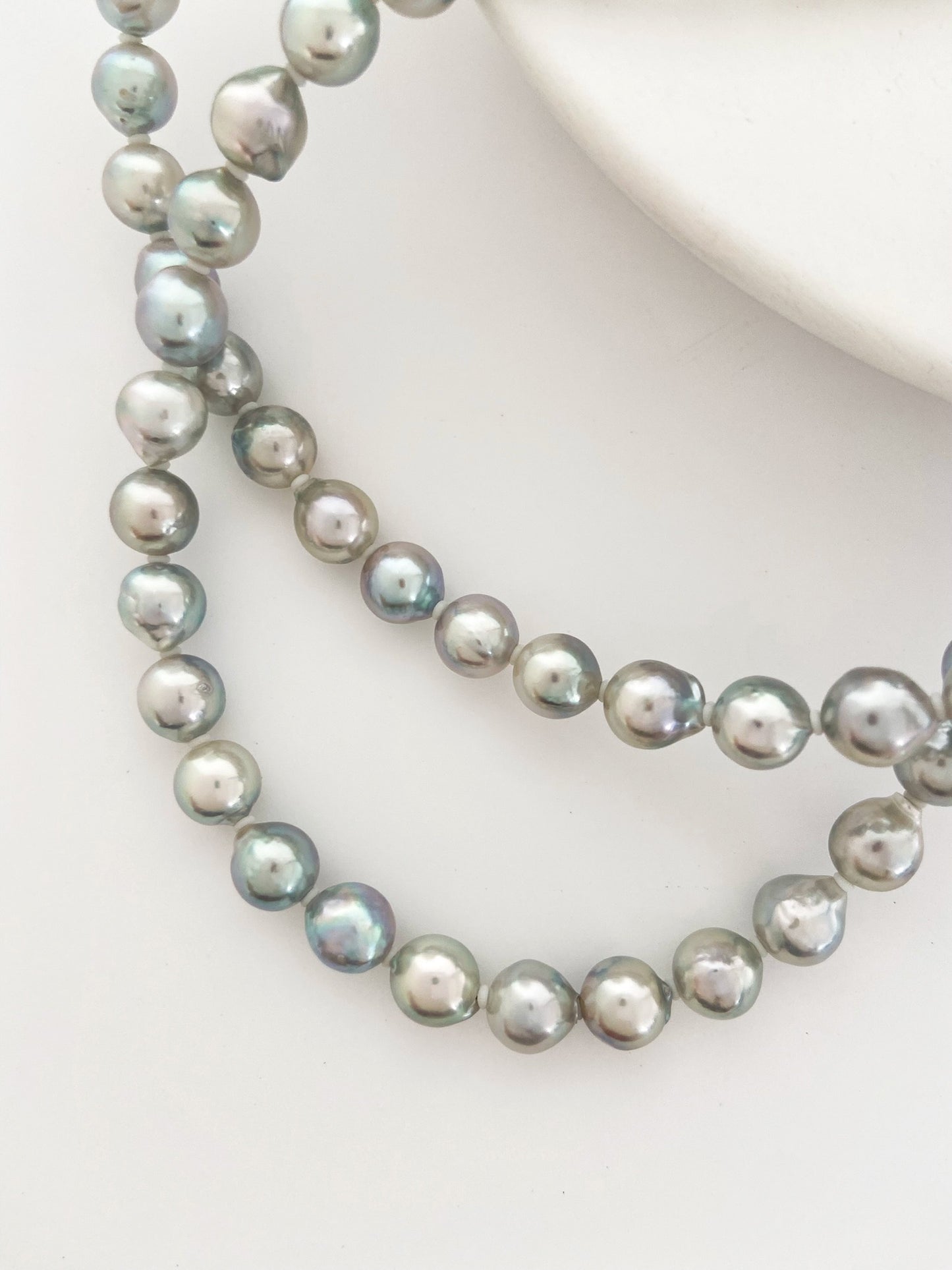 Japanese Gray Akoya Pearl Necklace