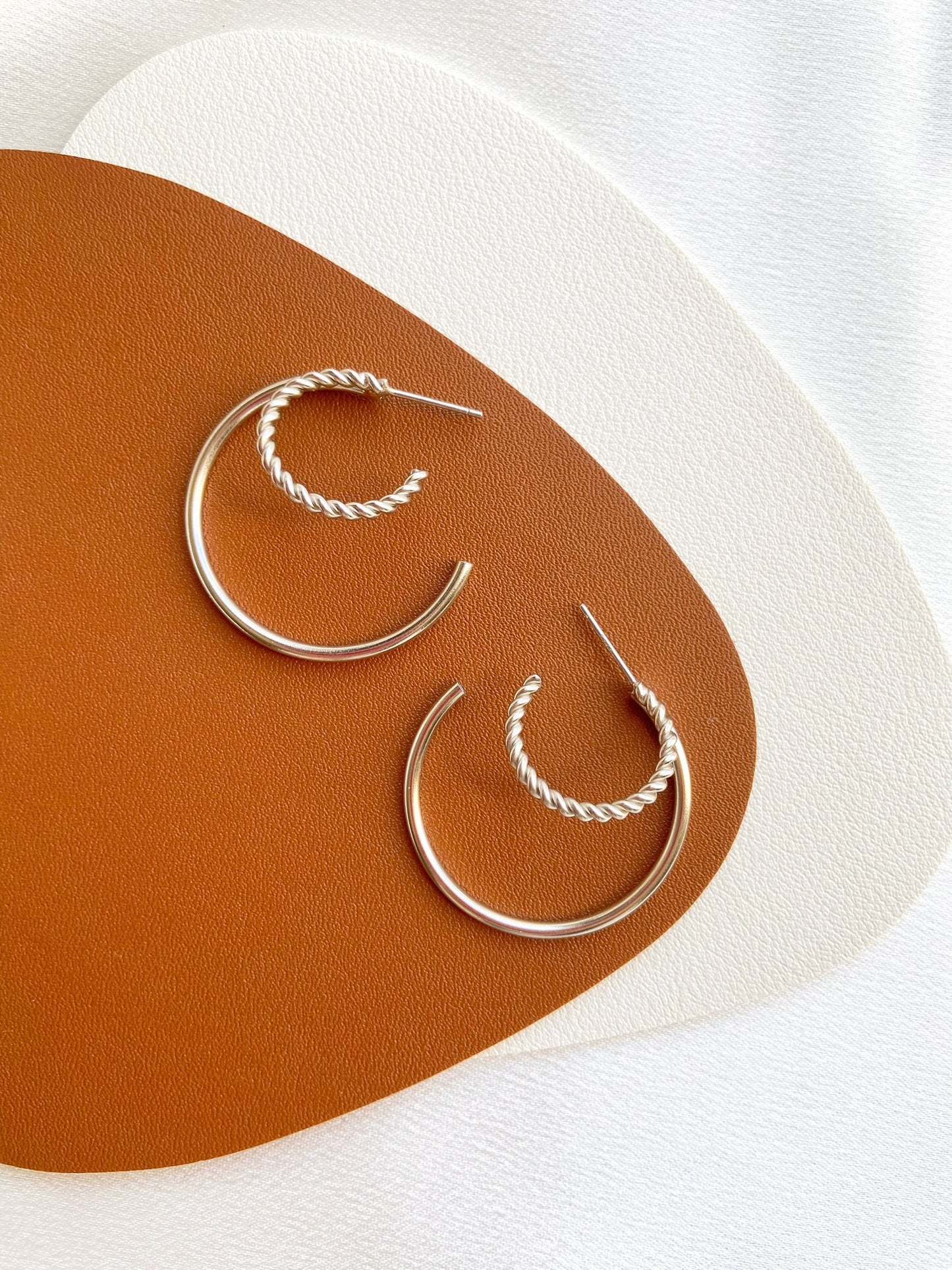 Sterling Silver Circle Hoop Earrings