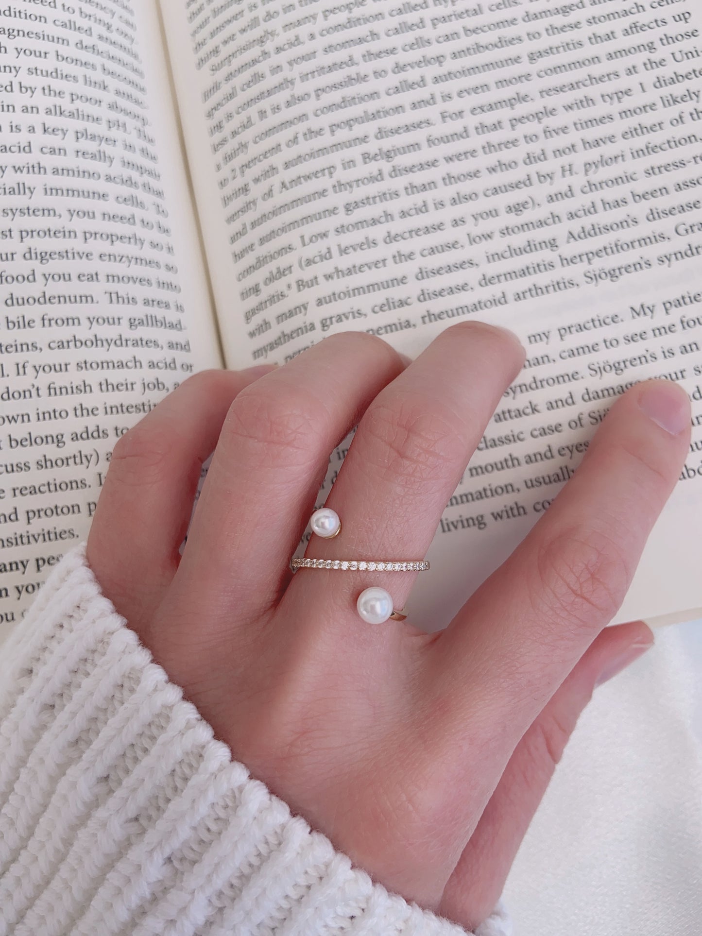 Sterling Silver Crossover Freshwater Pearl Ring