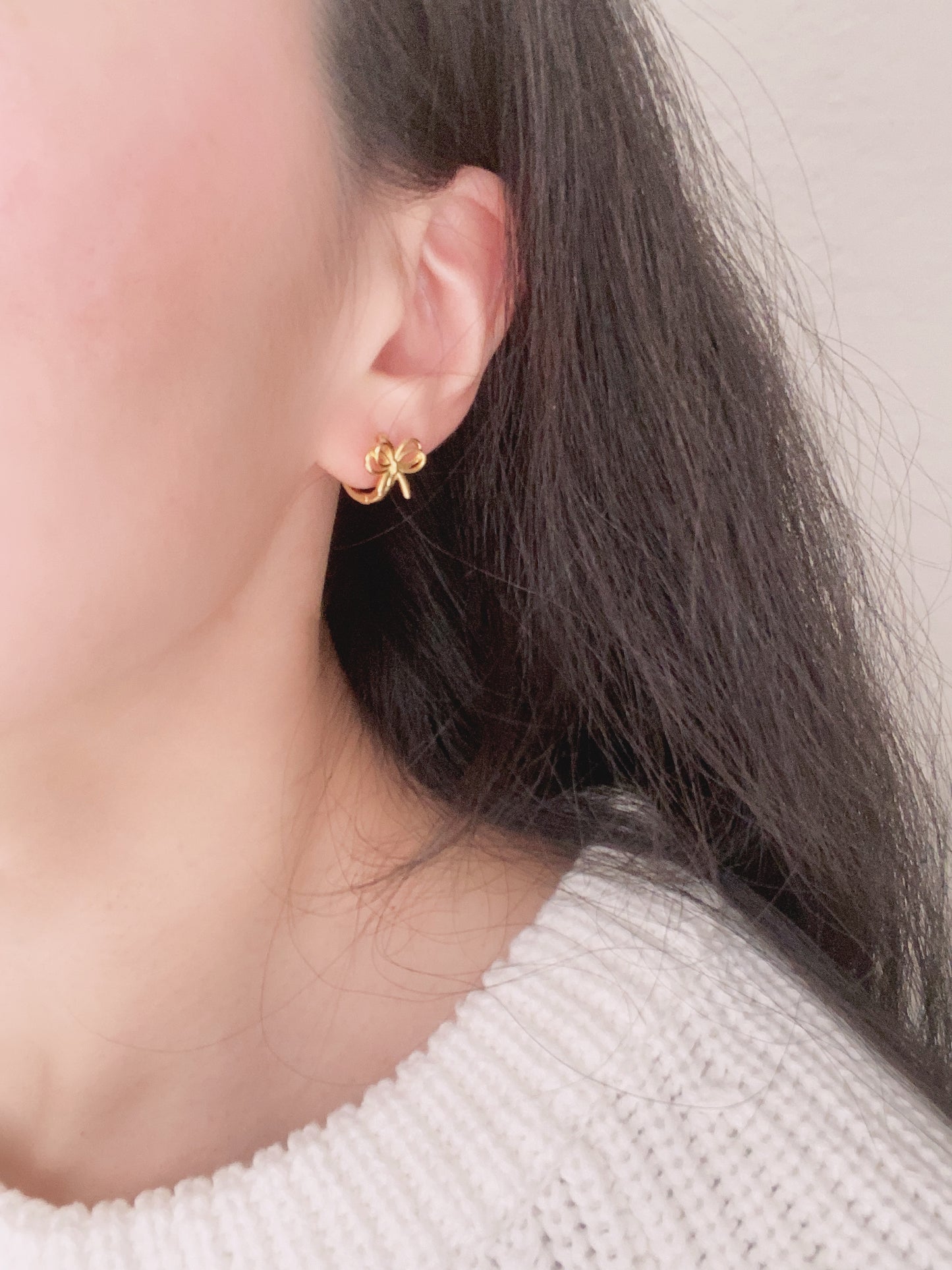 Bowknot Hoops Earrings