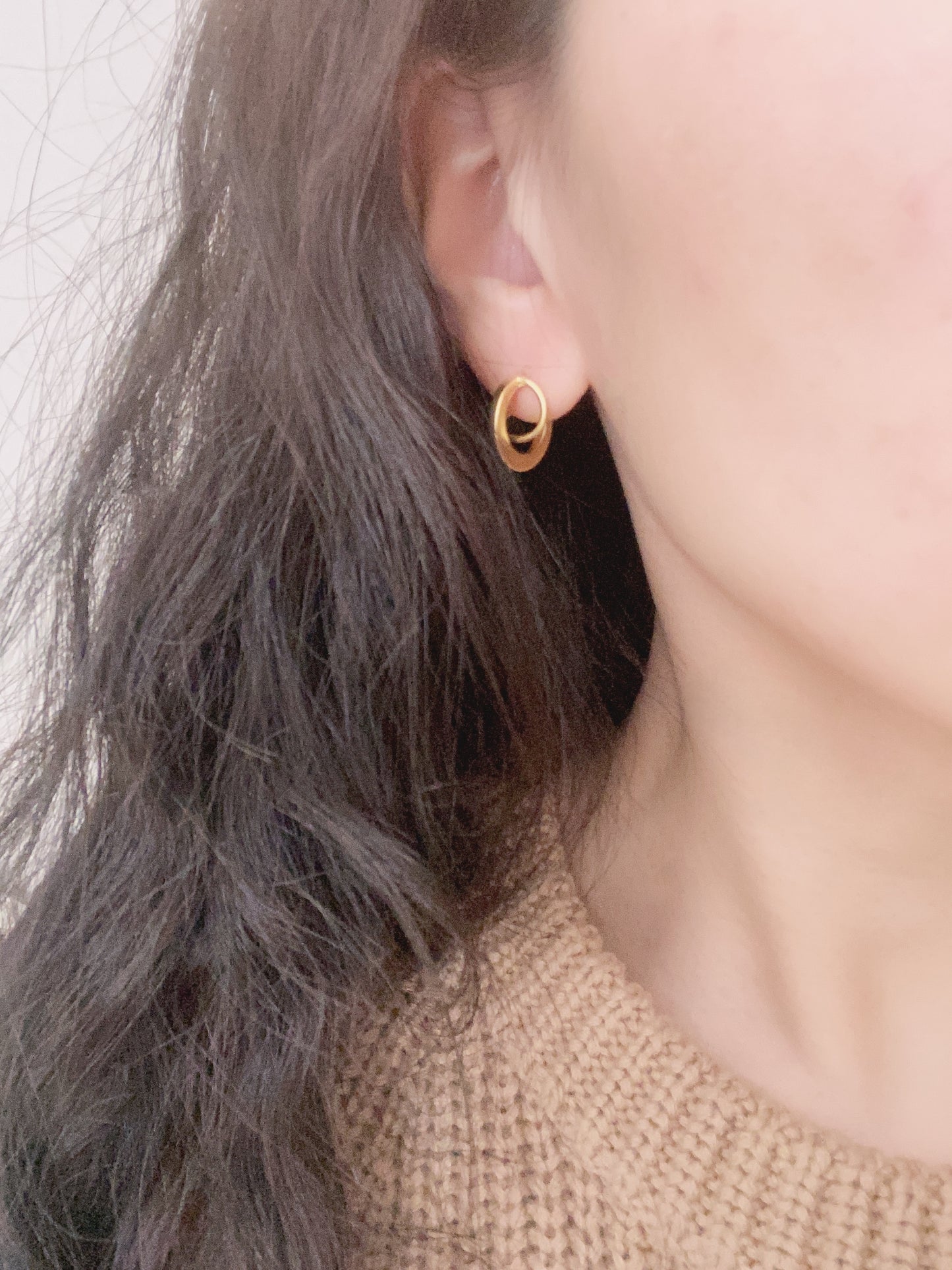 Sterling Silver Geometric Hoop Earrings