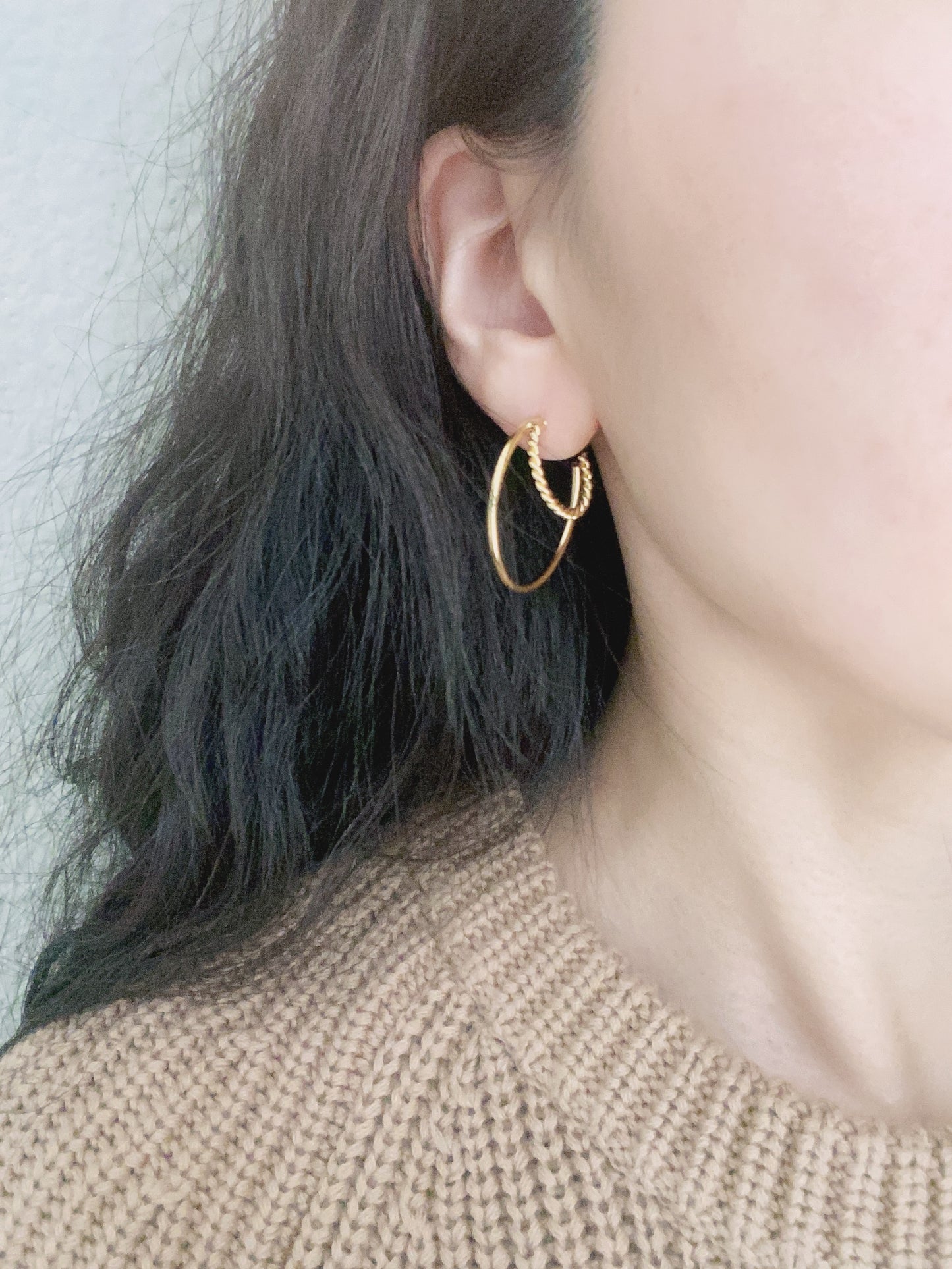Sterling Silver Circle Hoop Earrings