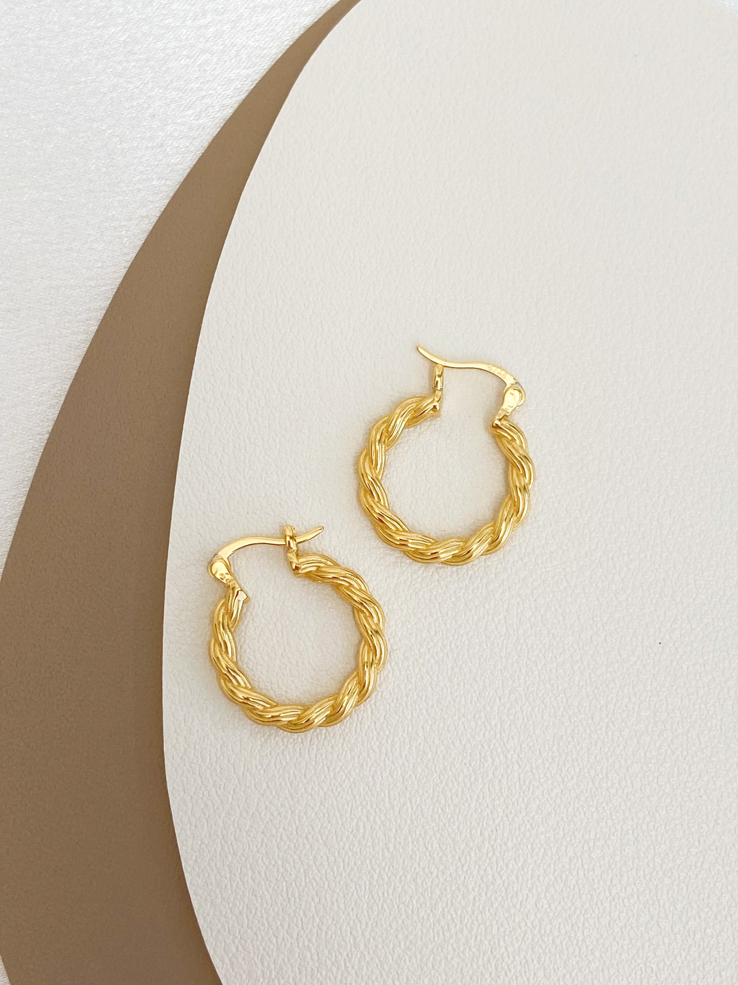Sterling Silver Classic Bold Twist Hoop Earrings