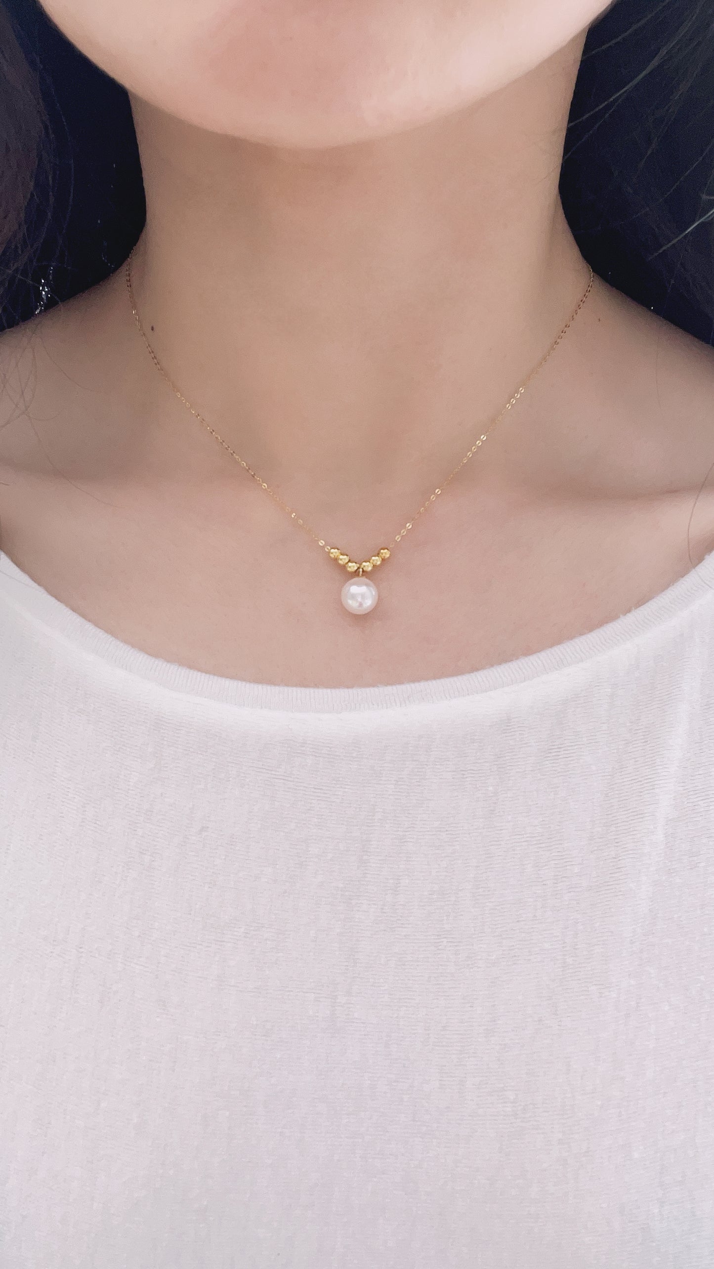 Akoya Pearl Necklace in 18k Gold