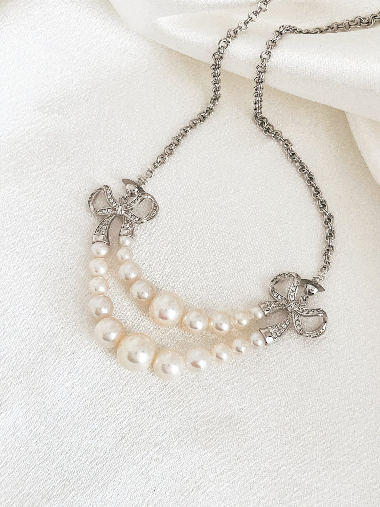 Bowknot Freshwater Pearl Necklace