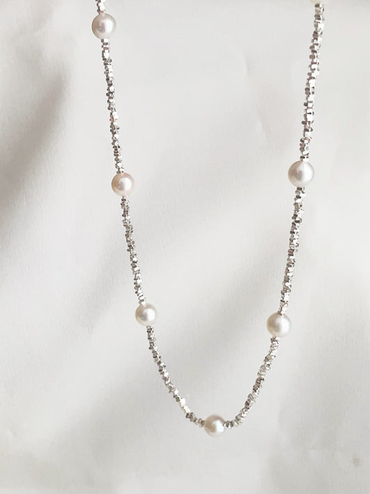 Freshwater Pearl Tincup Necklace