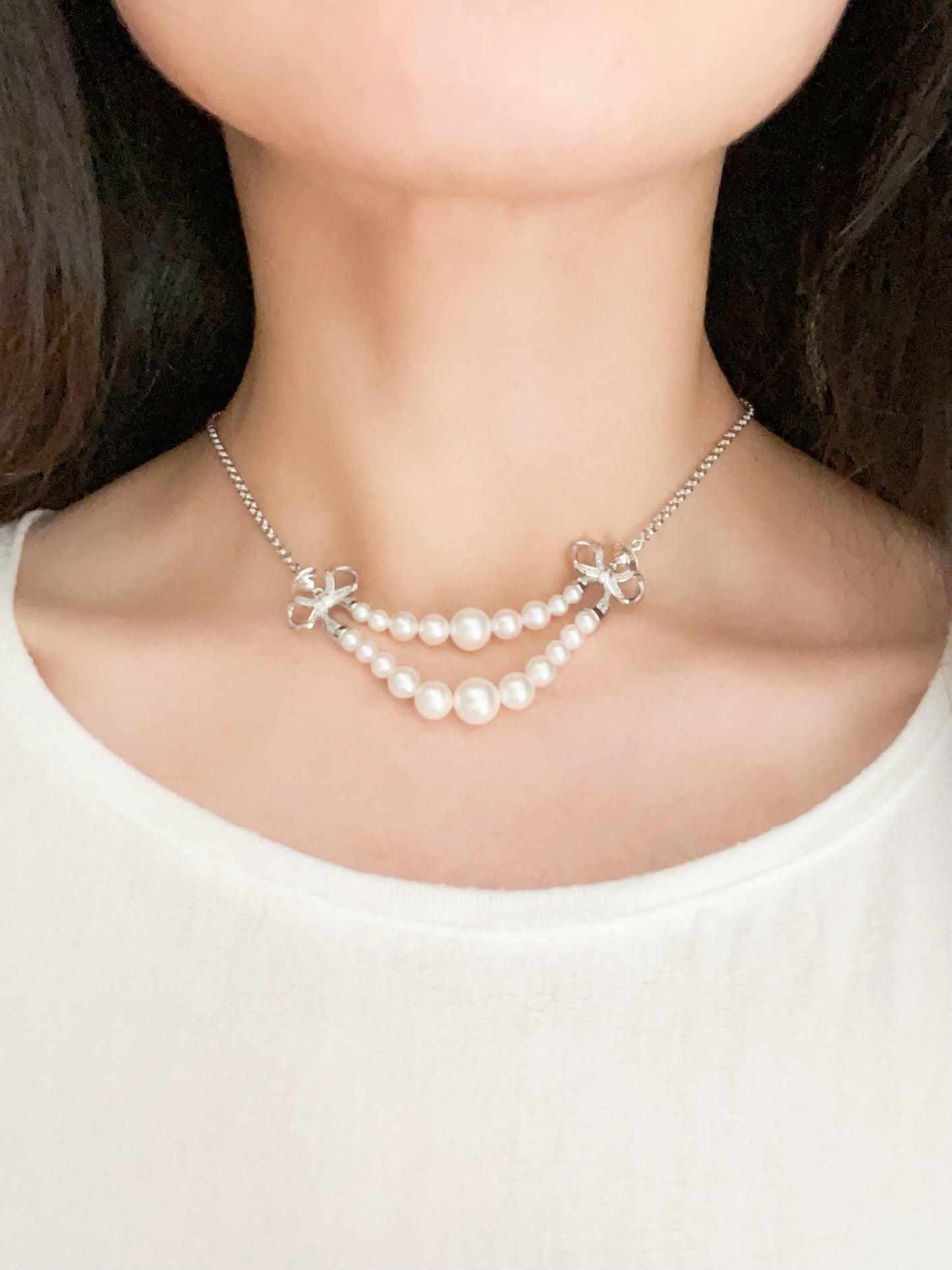 Bowknot Freshwater Pearl Necklace