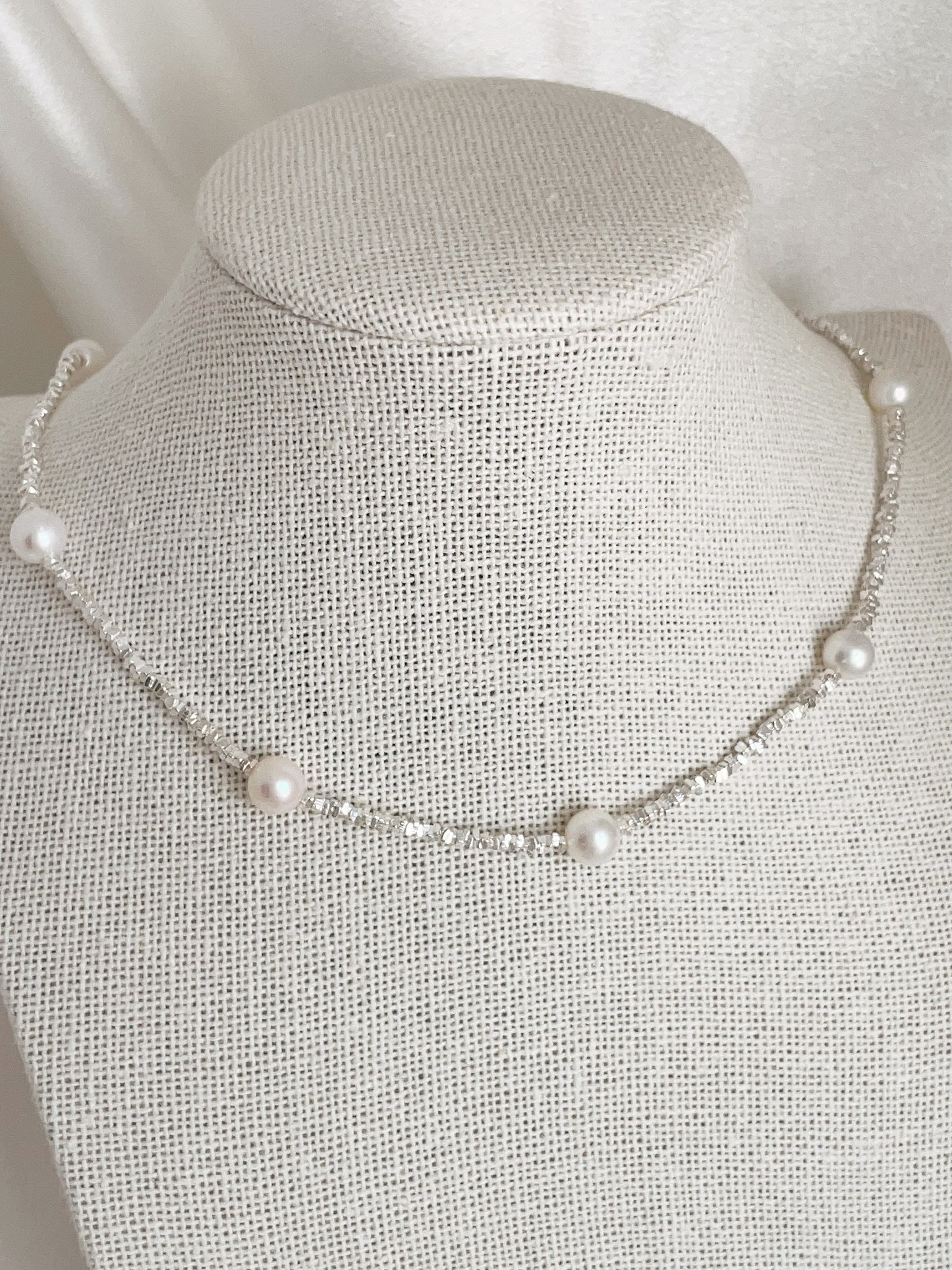 Freshwater Pearl Tincup Necklace