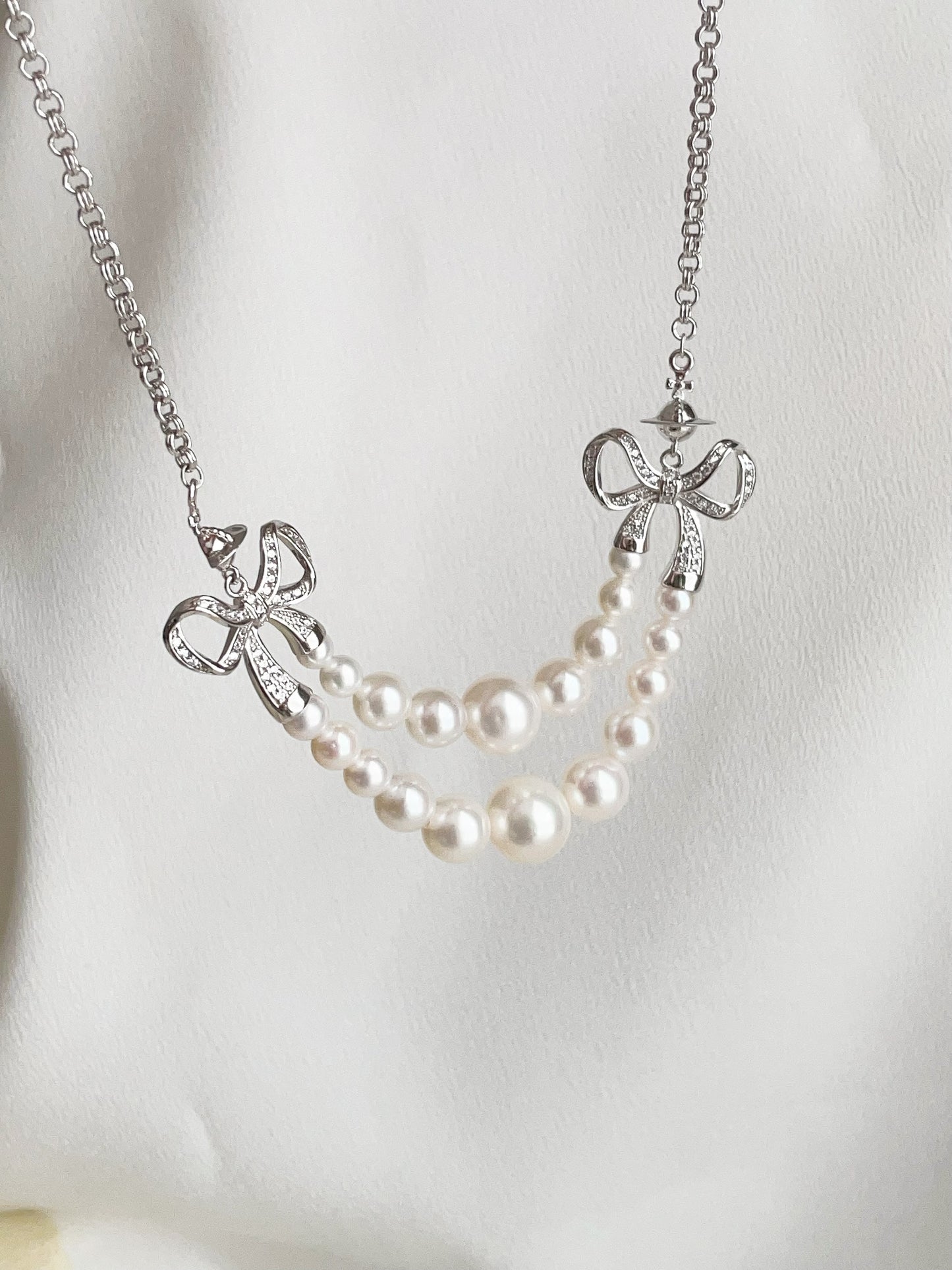 Bowknot Freshwater Pearl Necklace