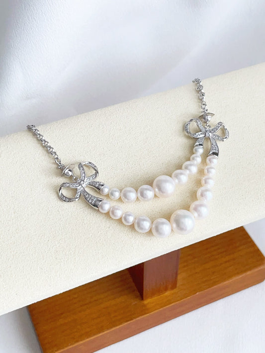 Bowknot Freshwater Pearl Necklace