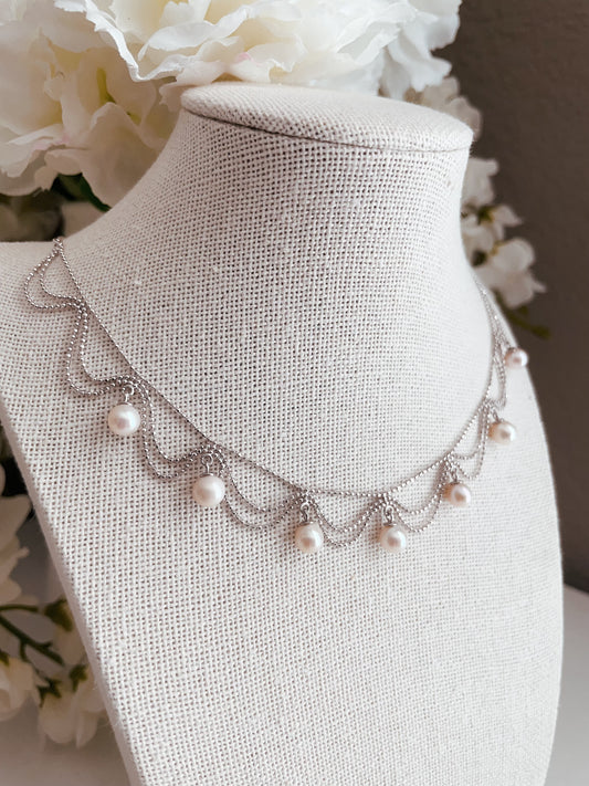Lace Freshwater Pearl Necklace