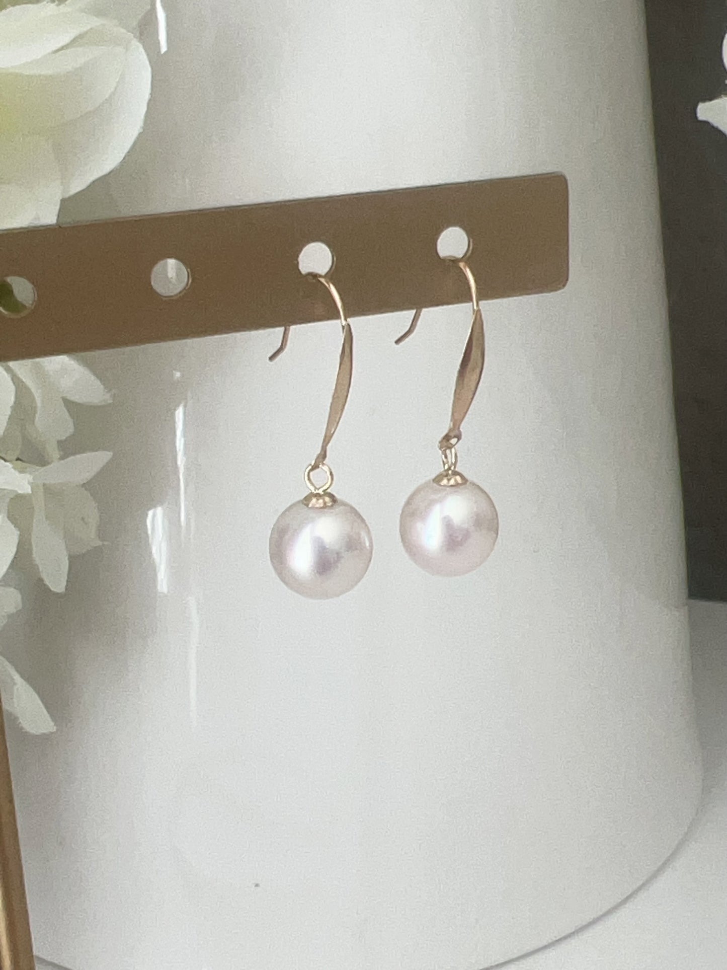 8.5-9mm Akoya Pearl Drops Earrings